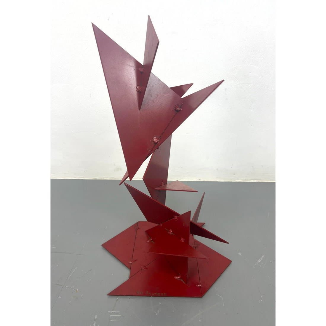JOE SELTZER table sculpture Red