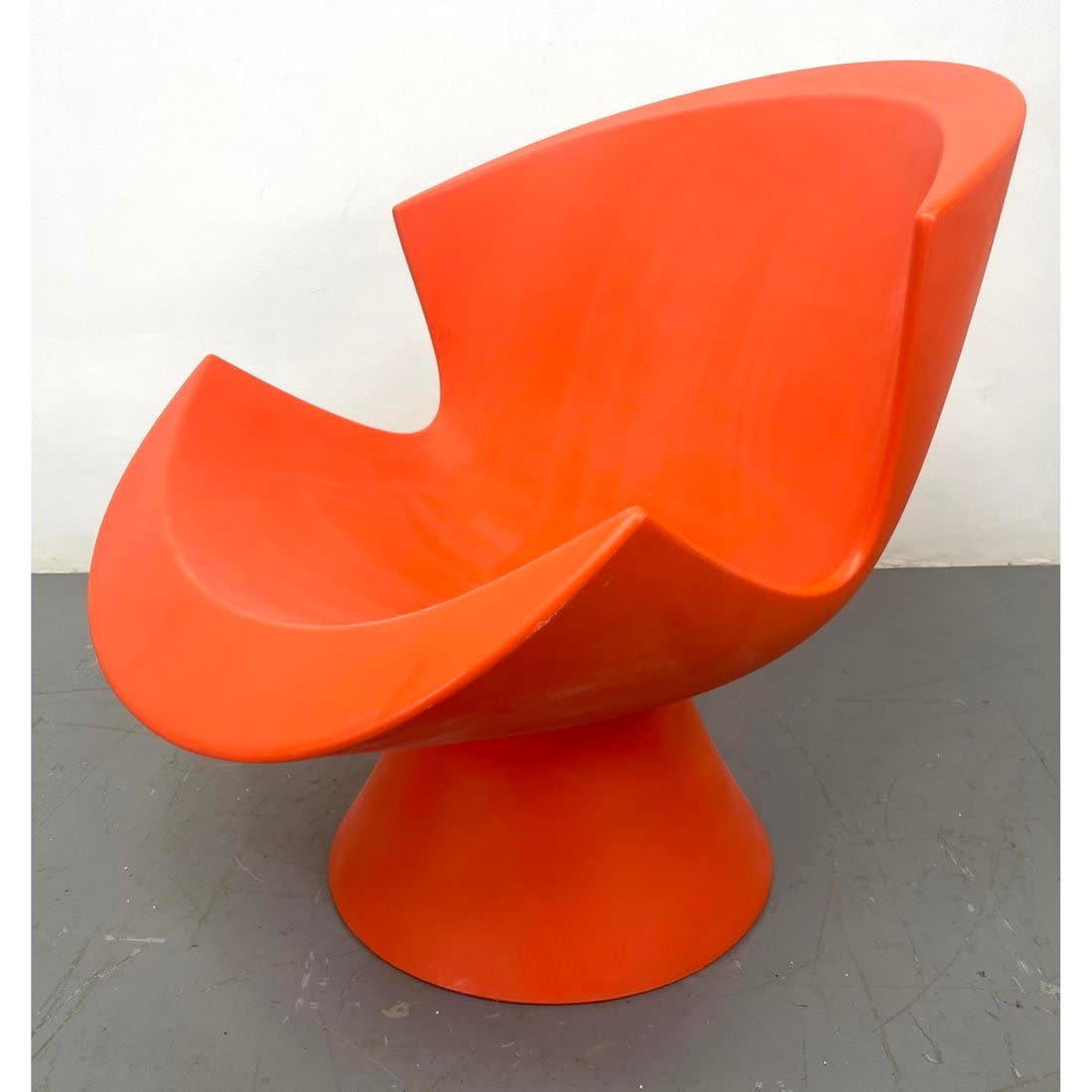 Bright Orange Molded Plastic Modernist 3629de