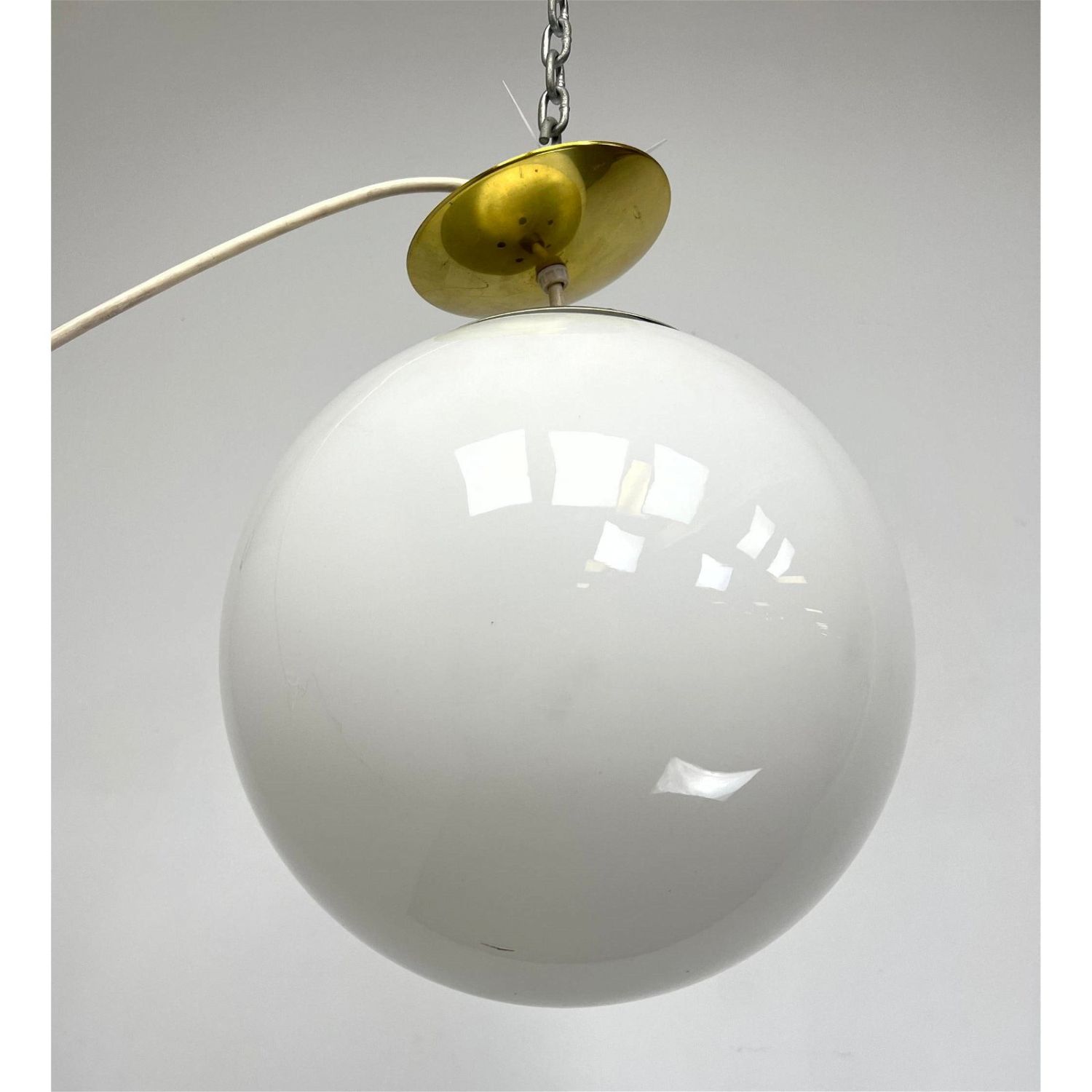 Modernist Large Glass Globe Hanging 3629f1