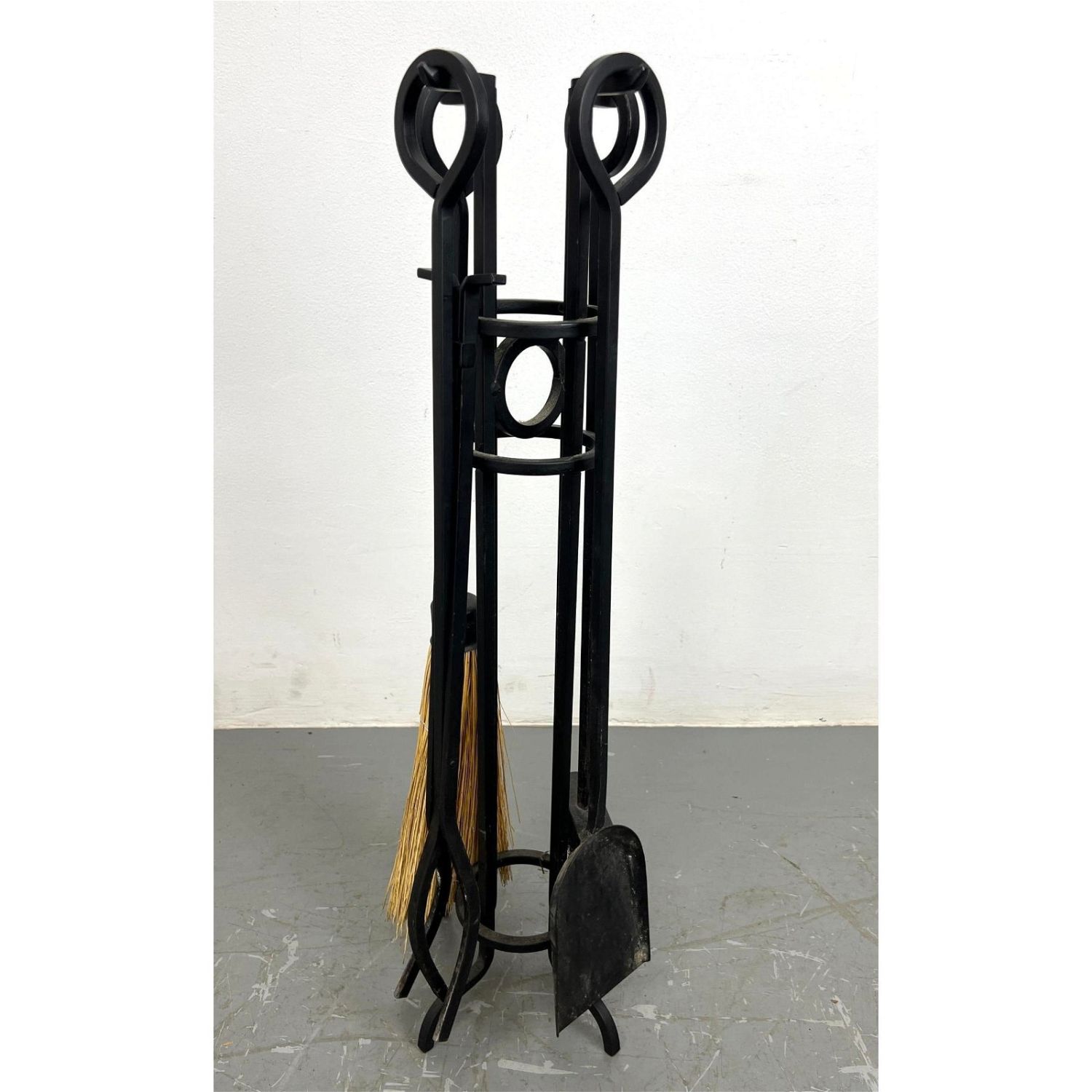 Black Iron Hoop Handle Fireplace 362a46