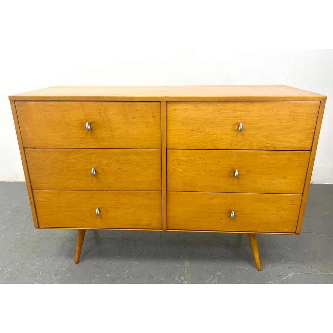 2pc PAUL McCOBB Blond Maple Dresser  362acc