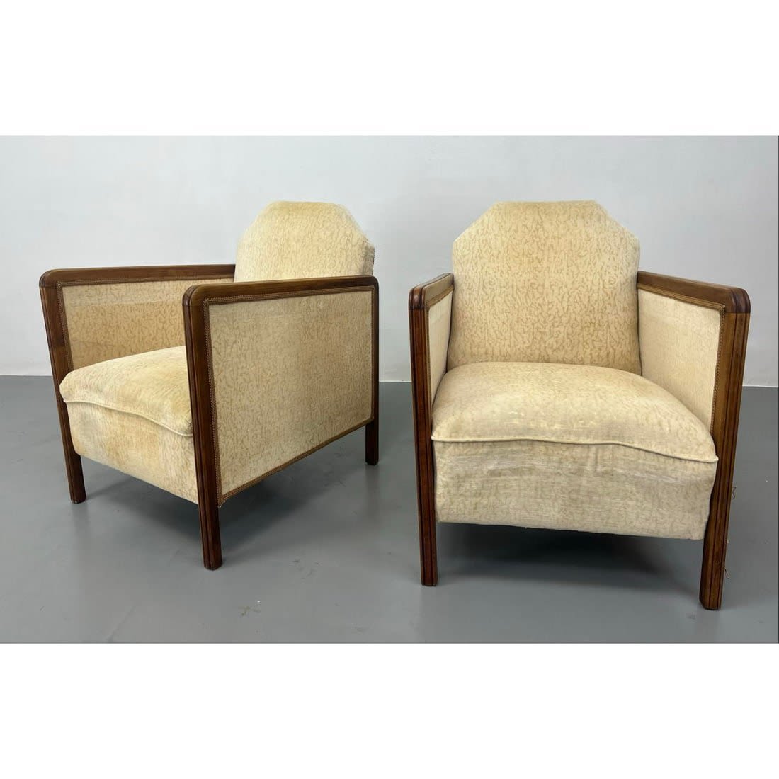 Pair French Art Deco Style Lounge