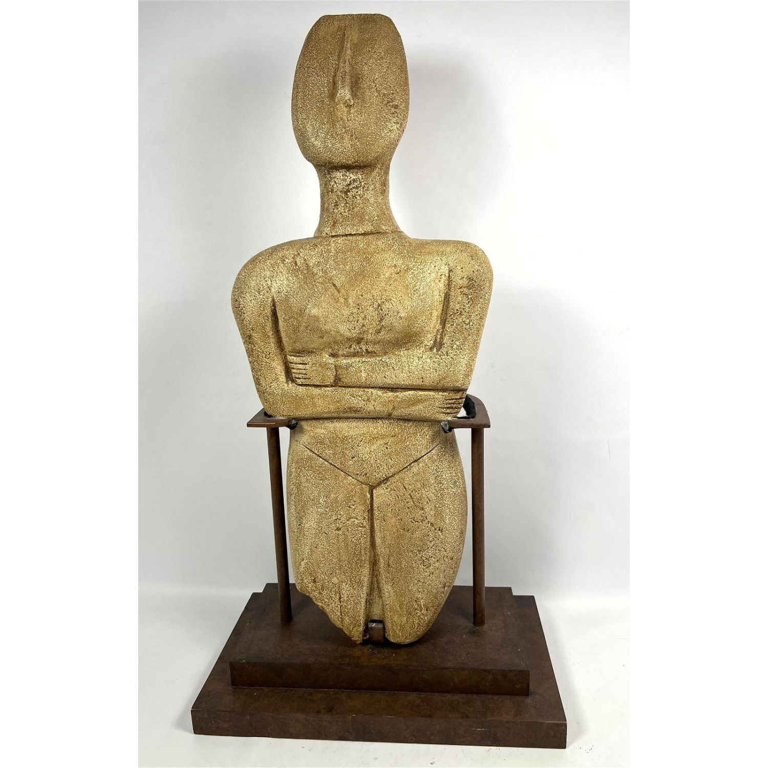 Figural Plaster Tribal Sculpture  362aeb