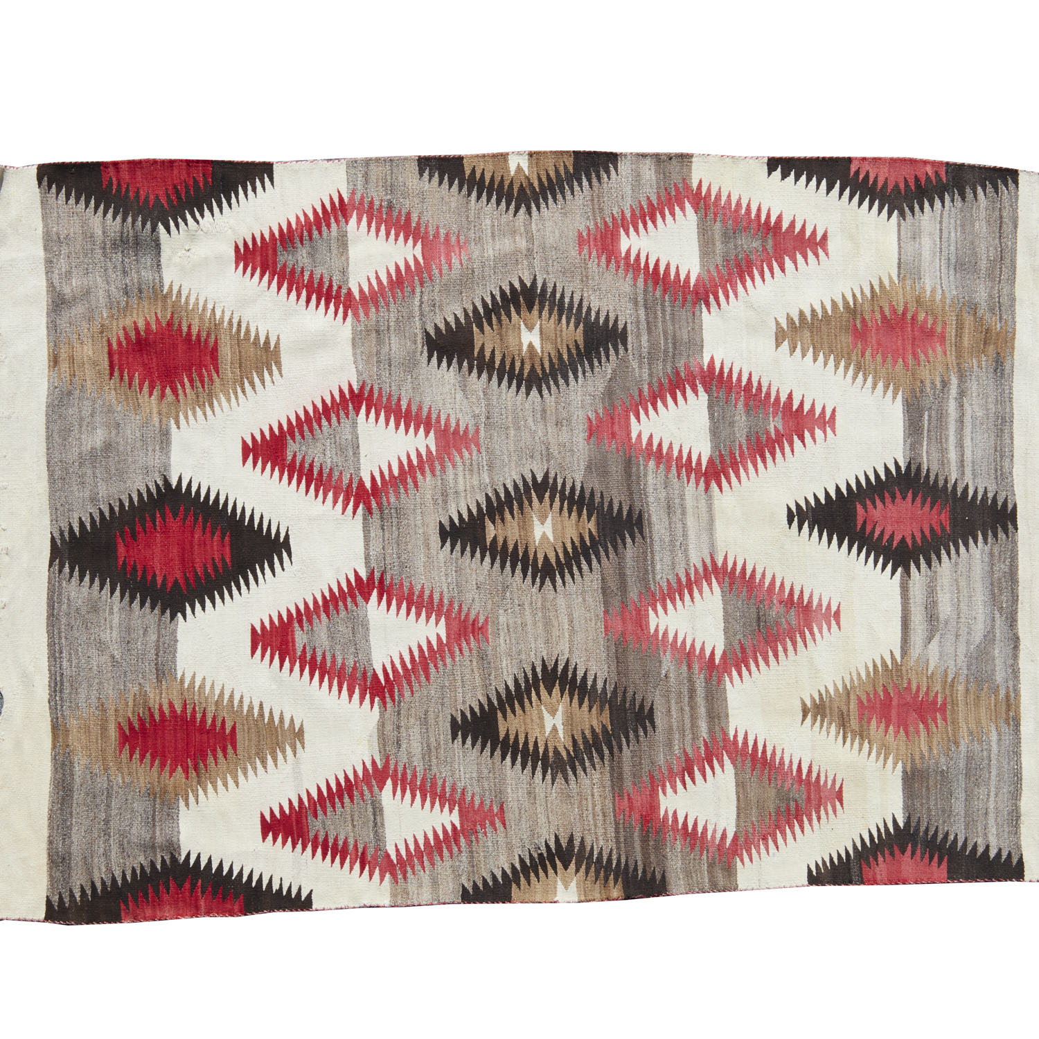 LARGE NAVAJO GANADO RUG c. 1925,