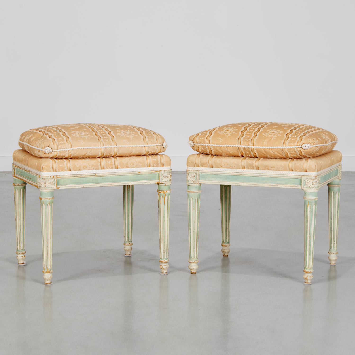 PAIR LOUIS XV STYLE PAINTED AND 36049f