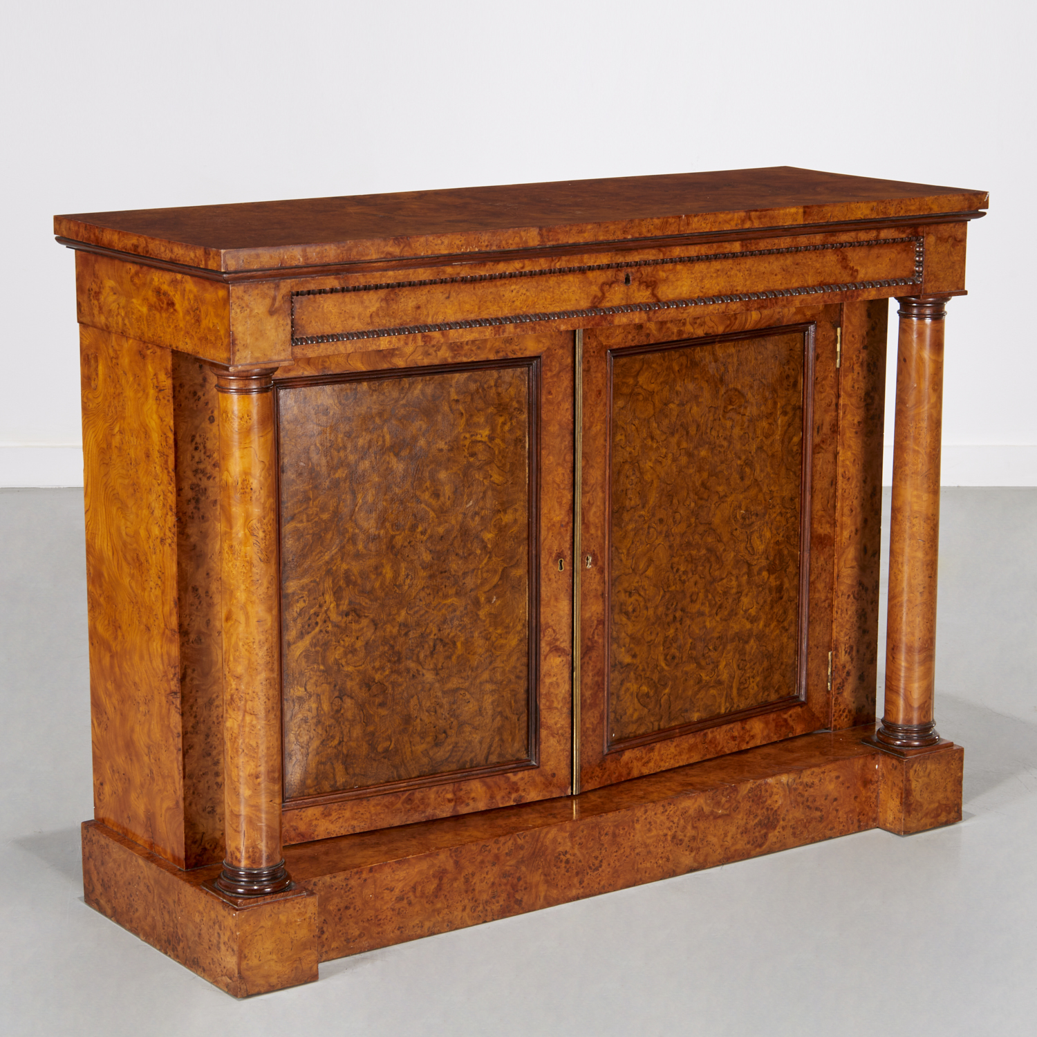 FRENCH RESTAURATION BURLWOOD CONSOLE 3604f3