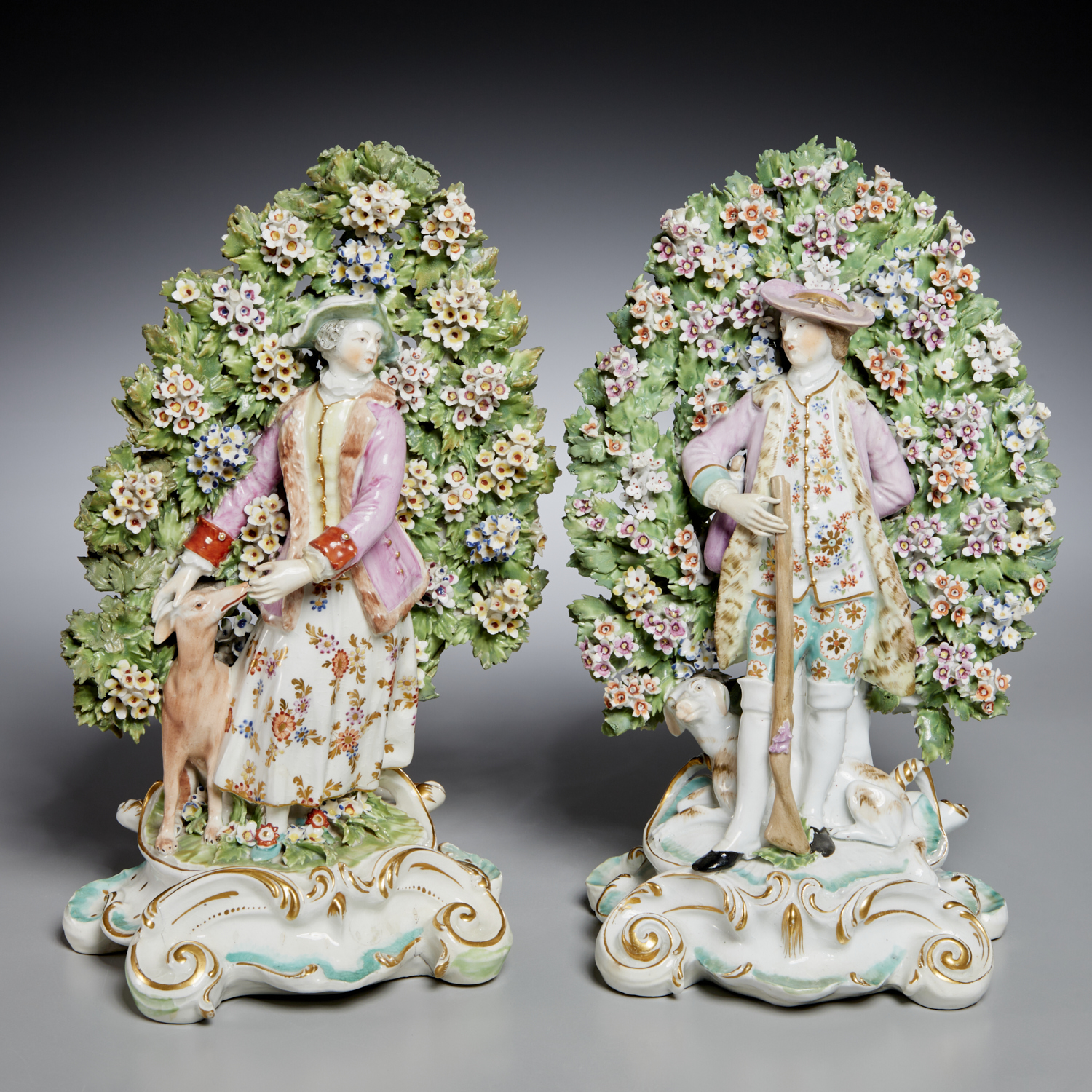 PAIR CHELSEA DERBY BOCAGE FIGURES  3605c5