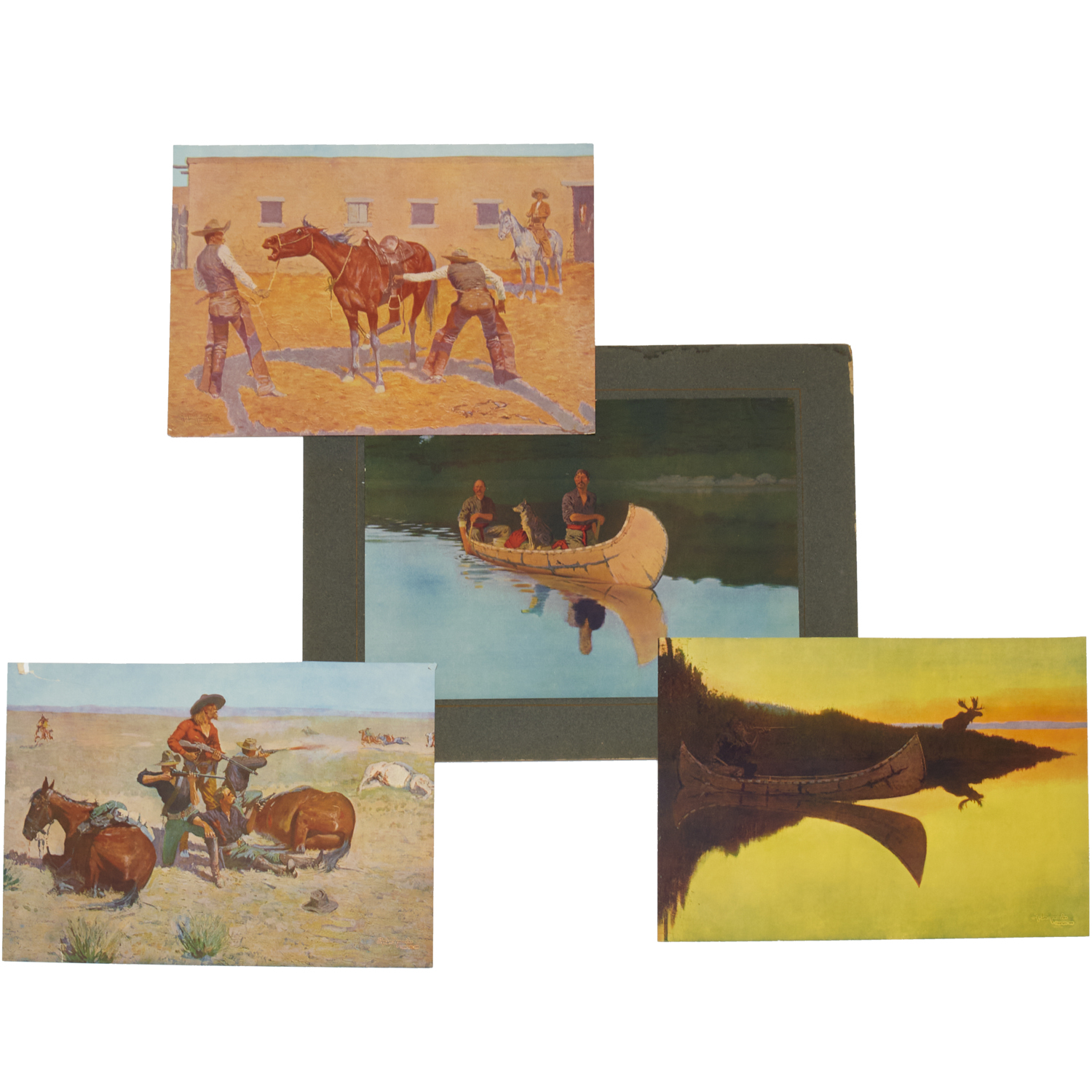 FREDERIC REMINGTON 4 CHROMO LITHOGRAPHS  360633