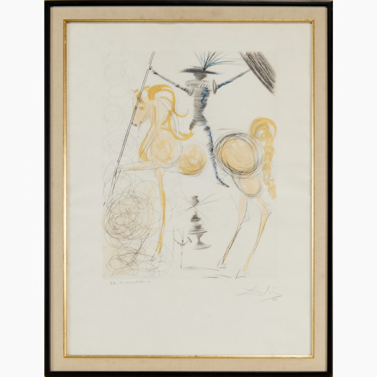 SALVADOR DALI, DRYPOINT ETCHING PROOF,