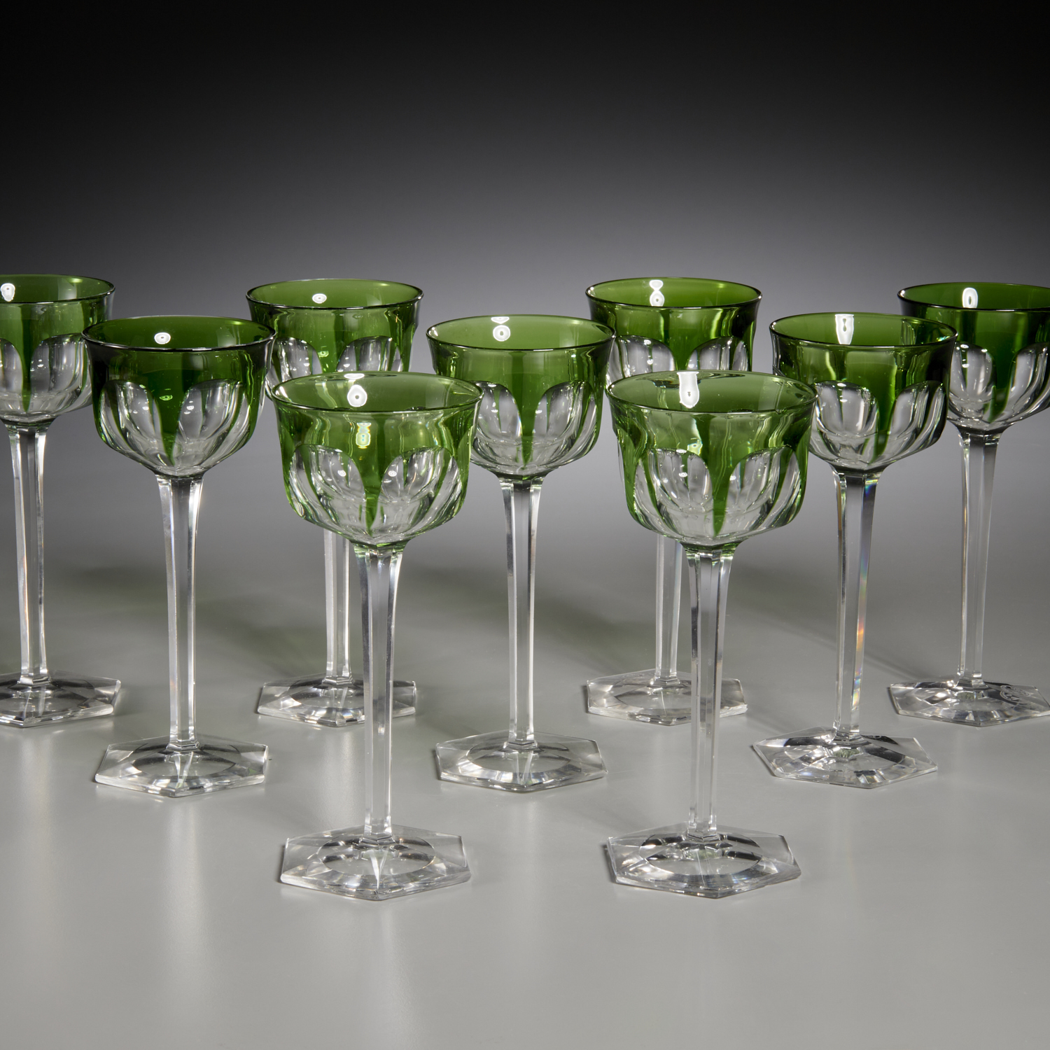  9 BACCARAT GREEN MALMAISON  3606a3