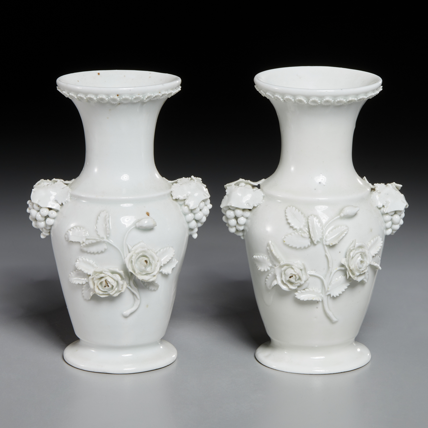 EXTREMELY RARE PAIR MEISSEN VASES  3606c6