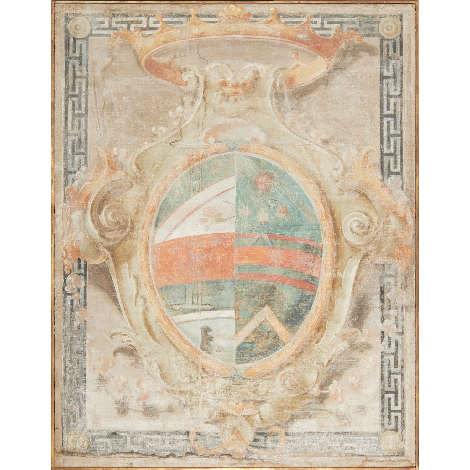 LARGE ITALIAN BAROQUE ARMORIAL 3606eb