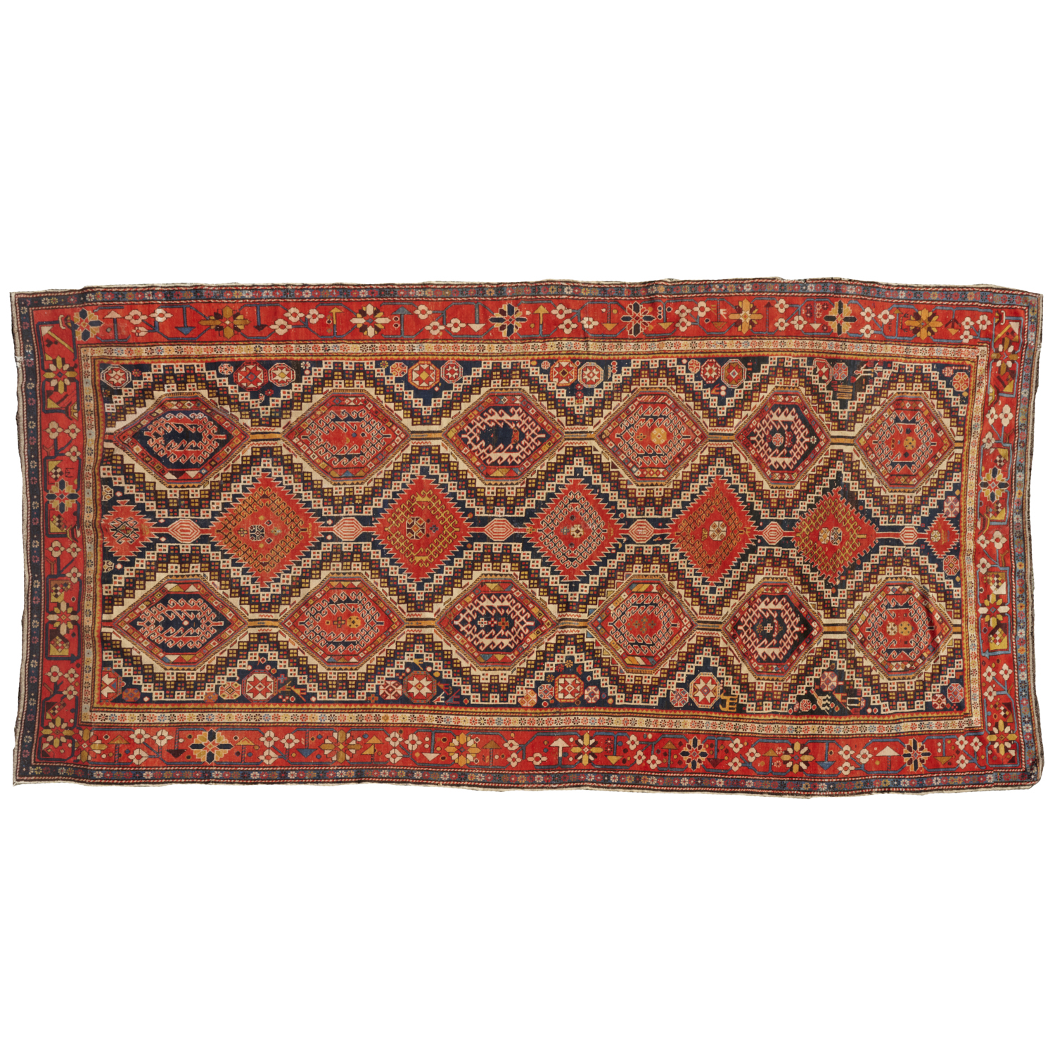 OLD QASHQAI KILIM RUG early mid 3606e6