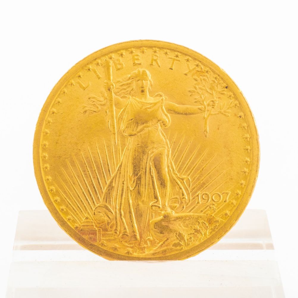 U S 1907 TYPE 2 NO MOTTO ST GAUDENS 36077a