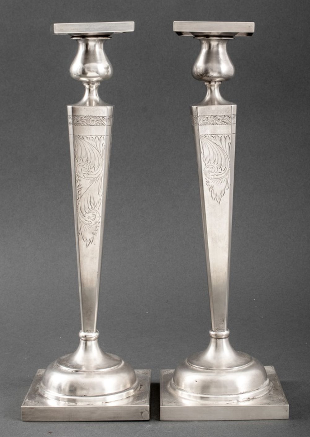 STERLING SILVER CANDLESTICK HOLDERS,