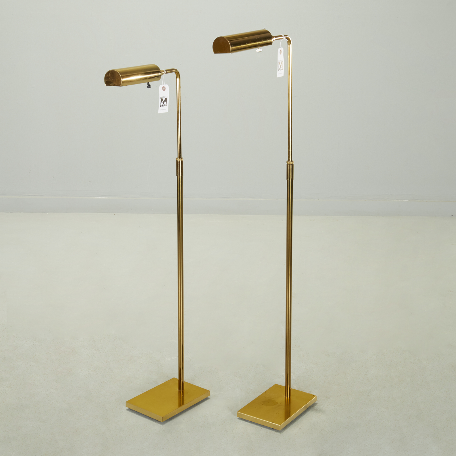 PAIR KOCH & LOWY BRASS READING LAMPS