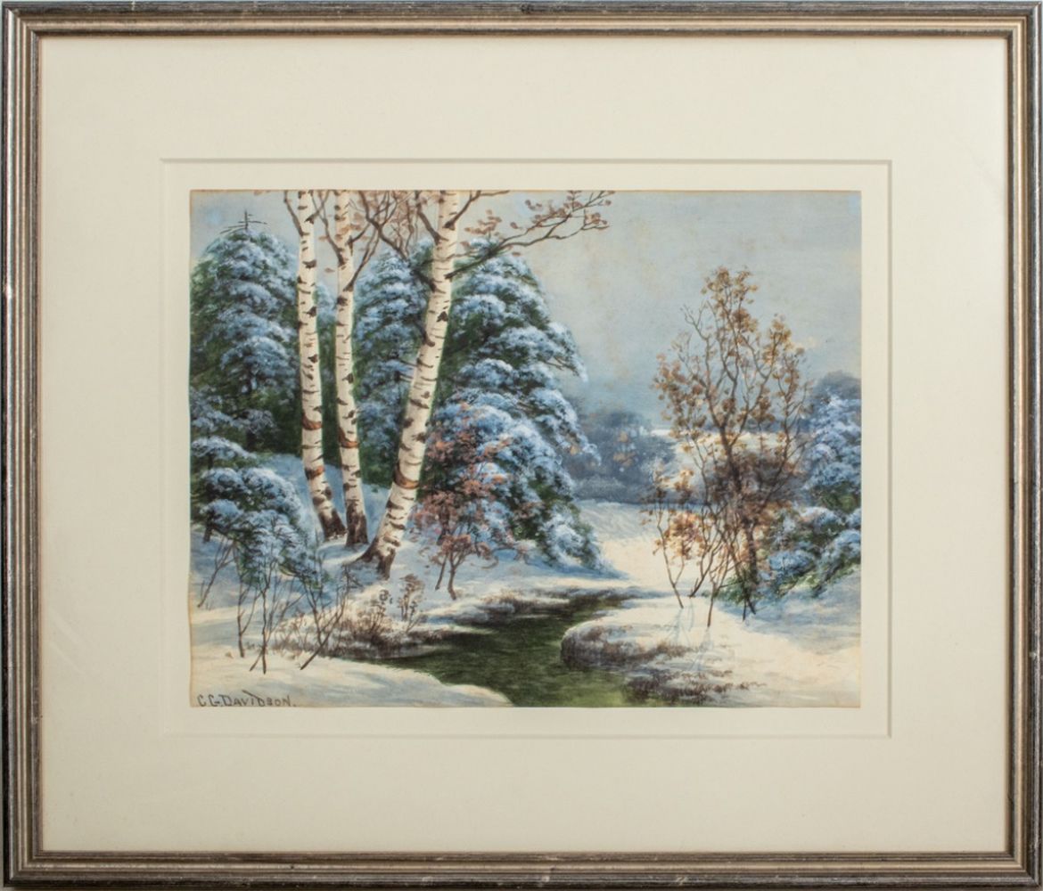 CHARLES G DAVIDSON WINTER LANDSCAPE  36088e