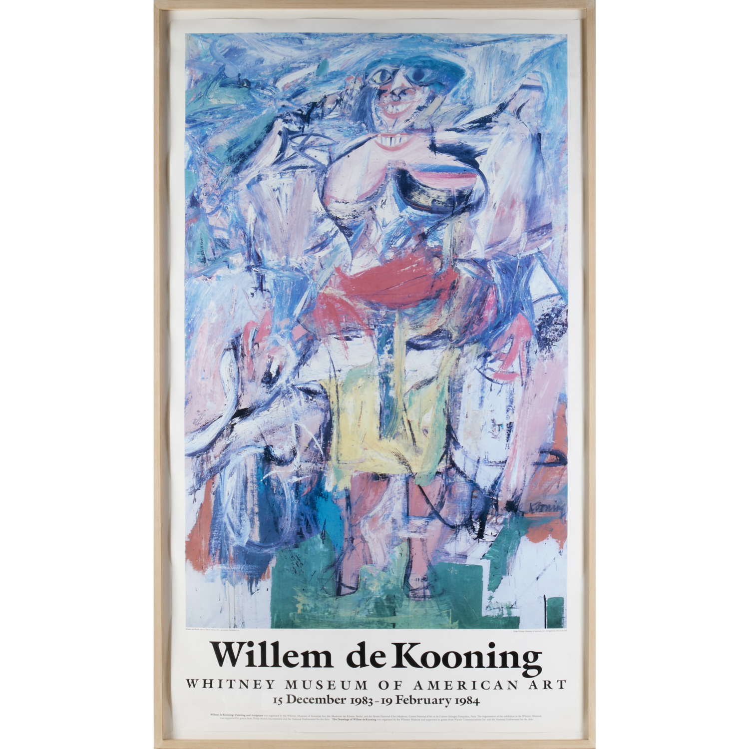 WILLEM DE KOONING EXHIBITION POSTER  3608b2