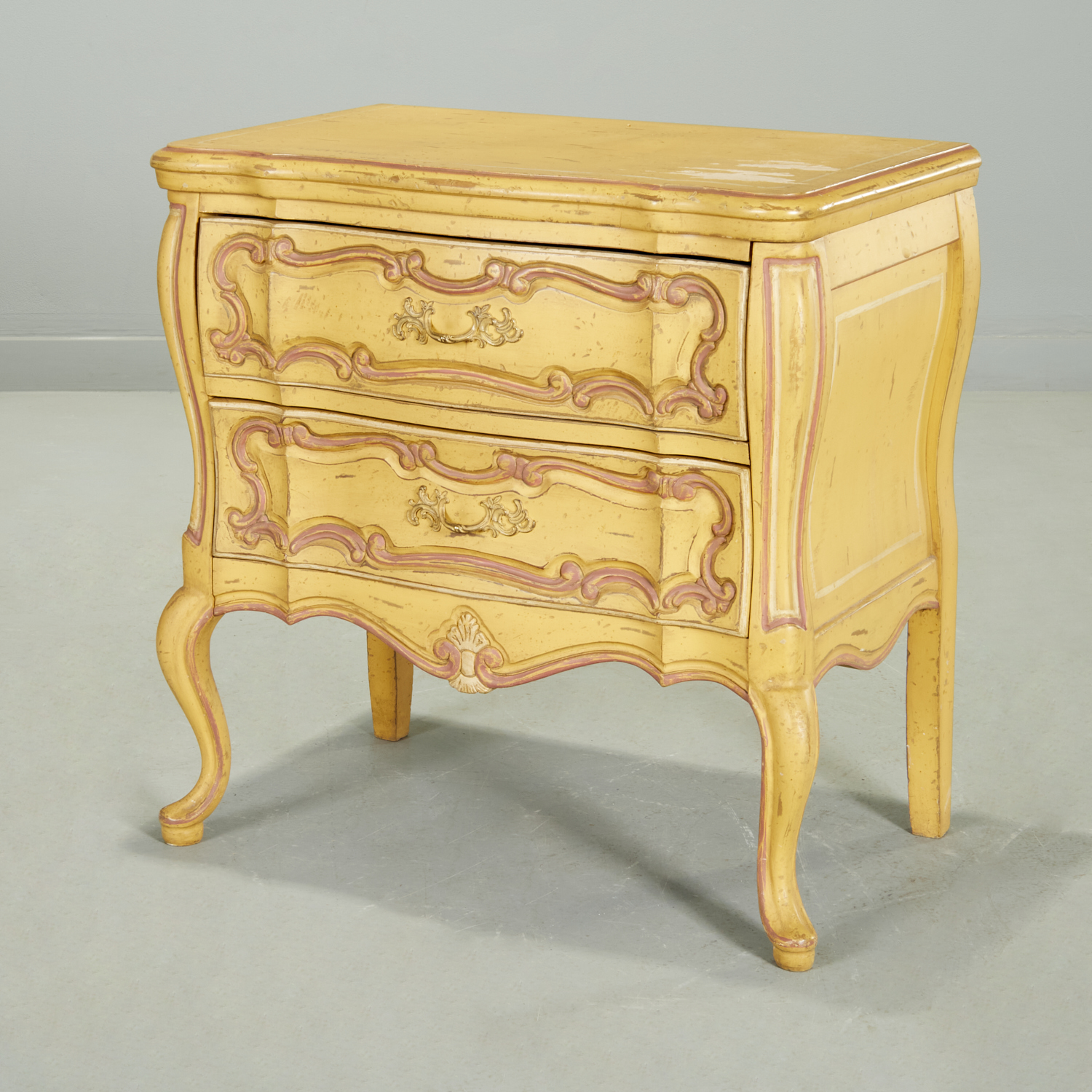 LOUIS XV STYLE PAINTED COMMODE 3608c4