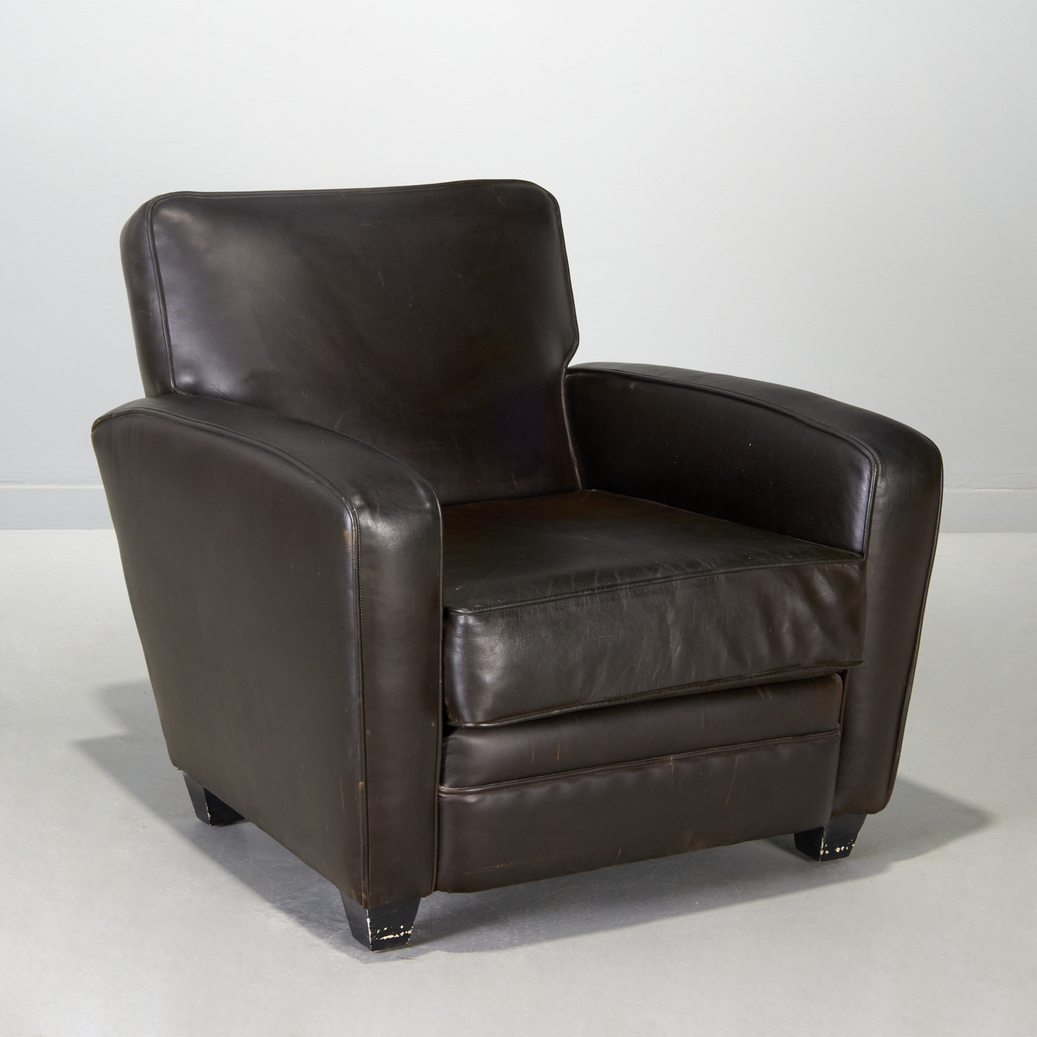 ART DECO STYLE LEATHER UPHOLSTERED 3608dd