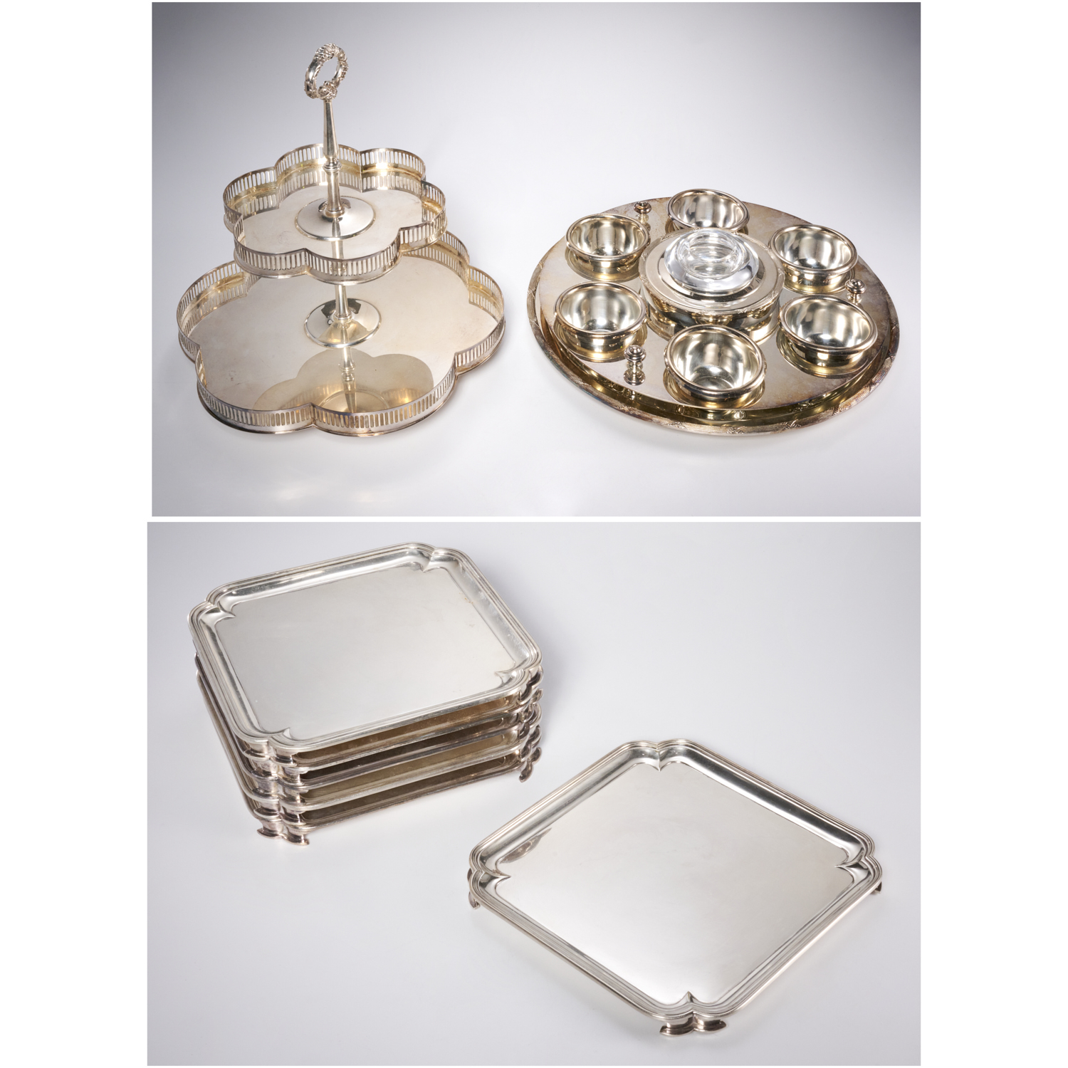 GROUP ELEGANT SILVERPLATE SERVICE