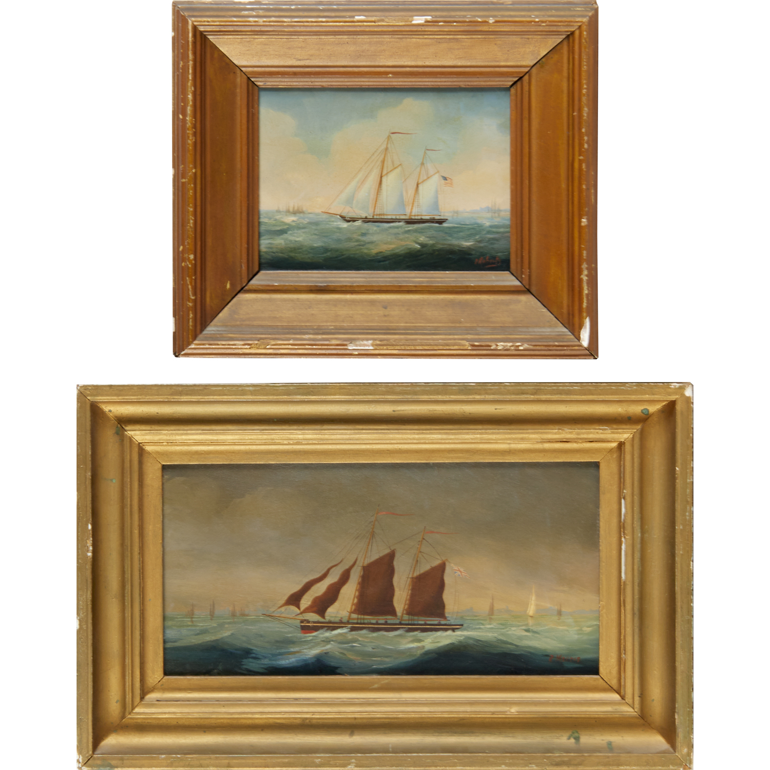 (2) MARITIME PAINTINGS, 19TH/20TH