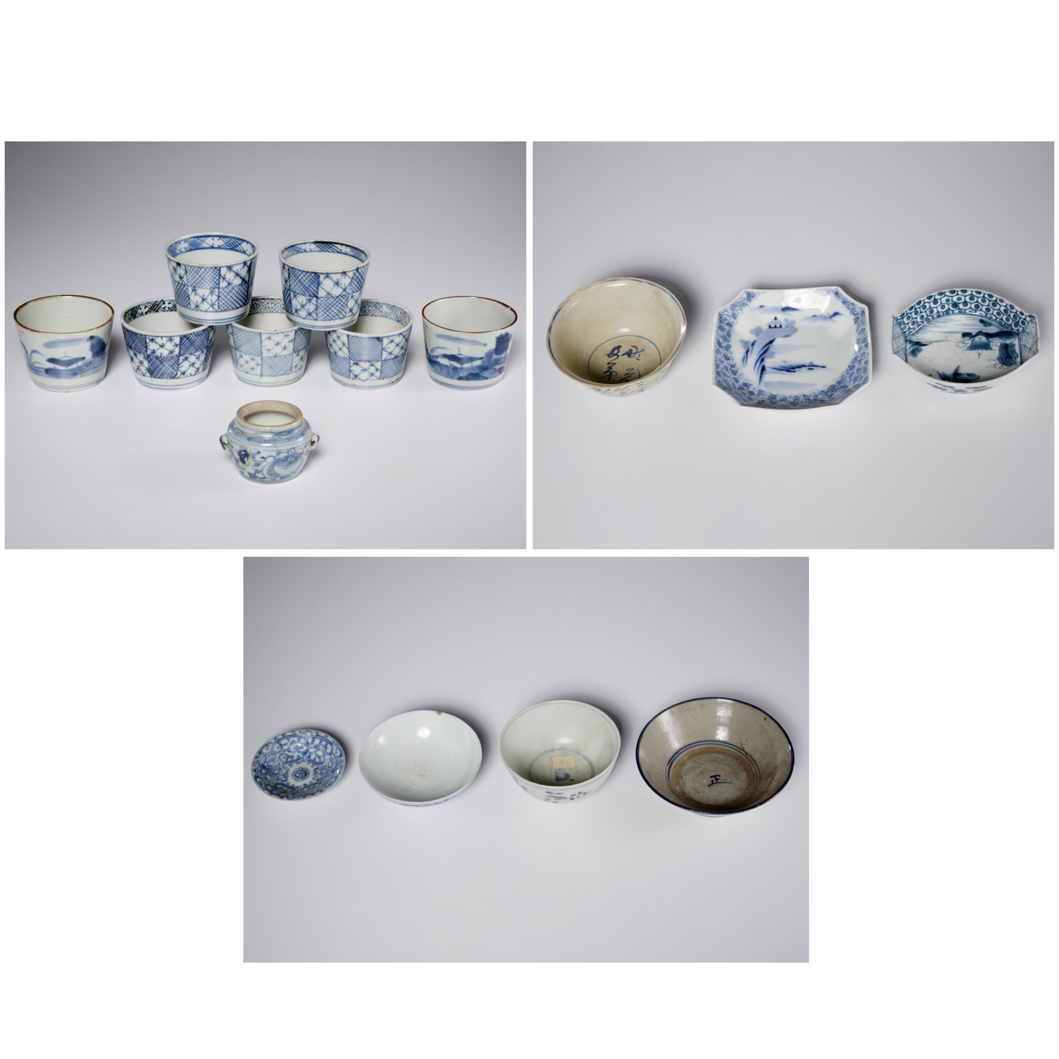 CHINESE & JAPANESE BLUE AND WHITE PORCELAINS