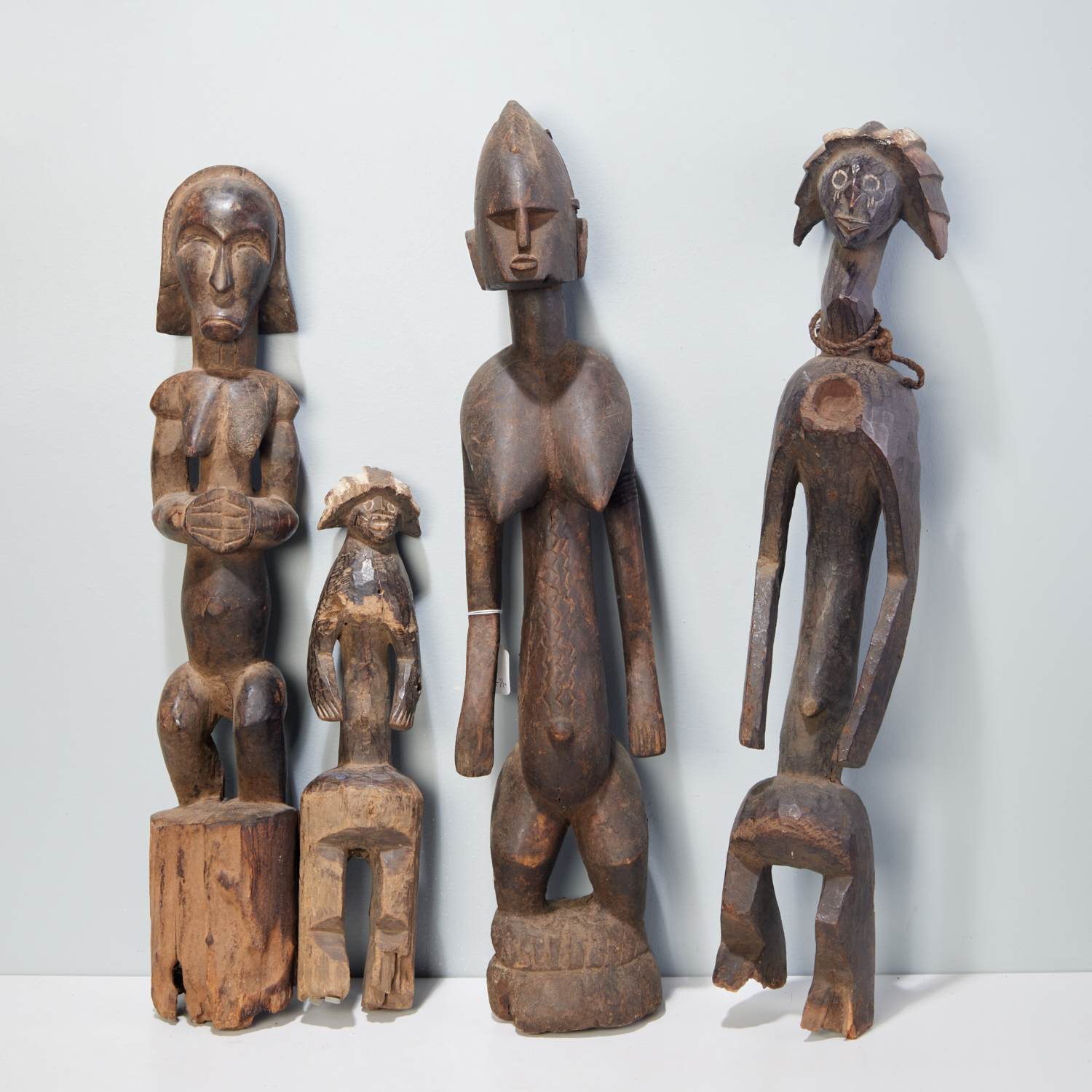 (4) WEST AFRICAN CARVED FIGURES