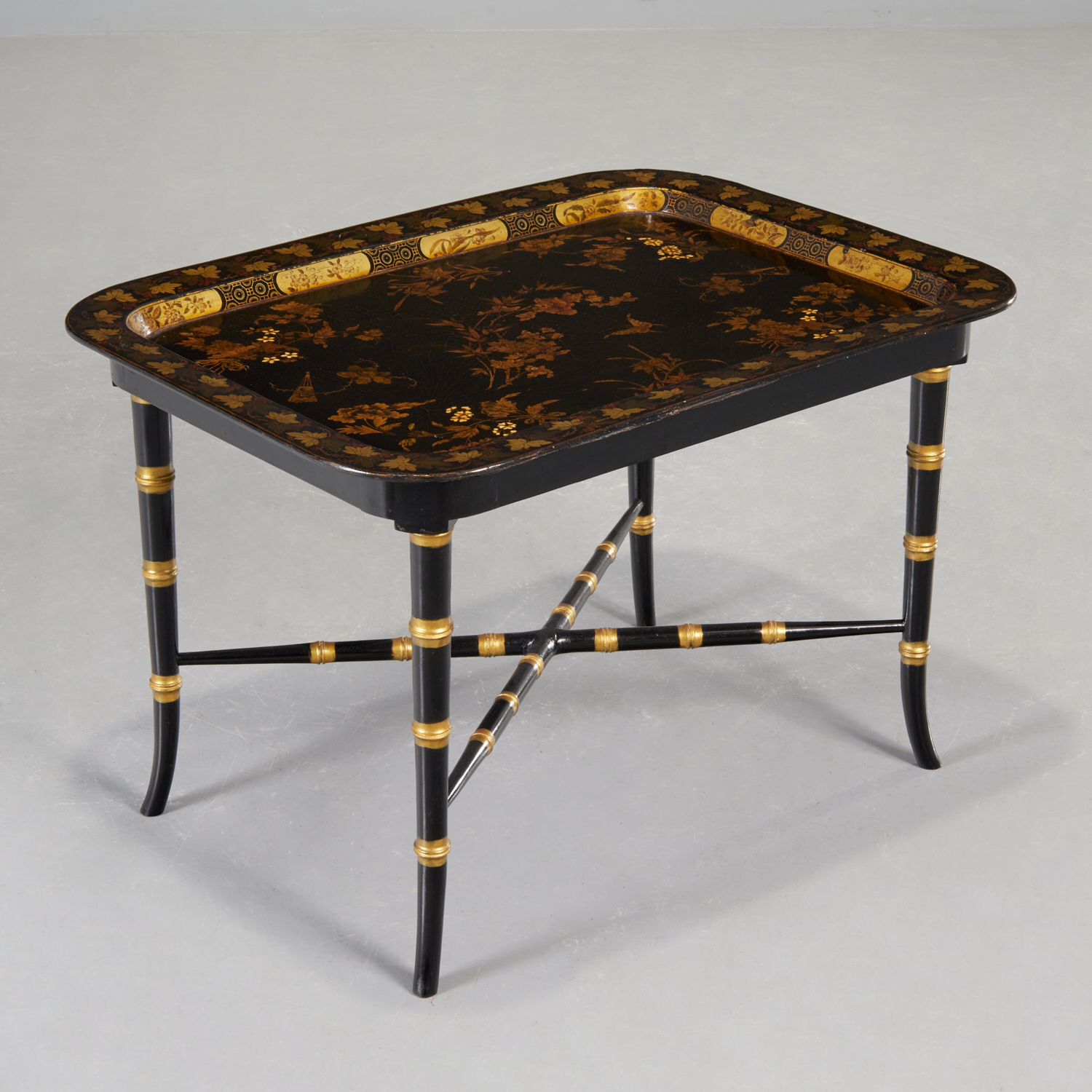 VICTORIAN PAPIER MACHE TRAY TABLE