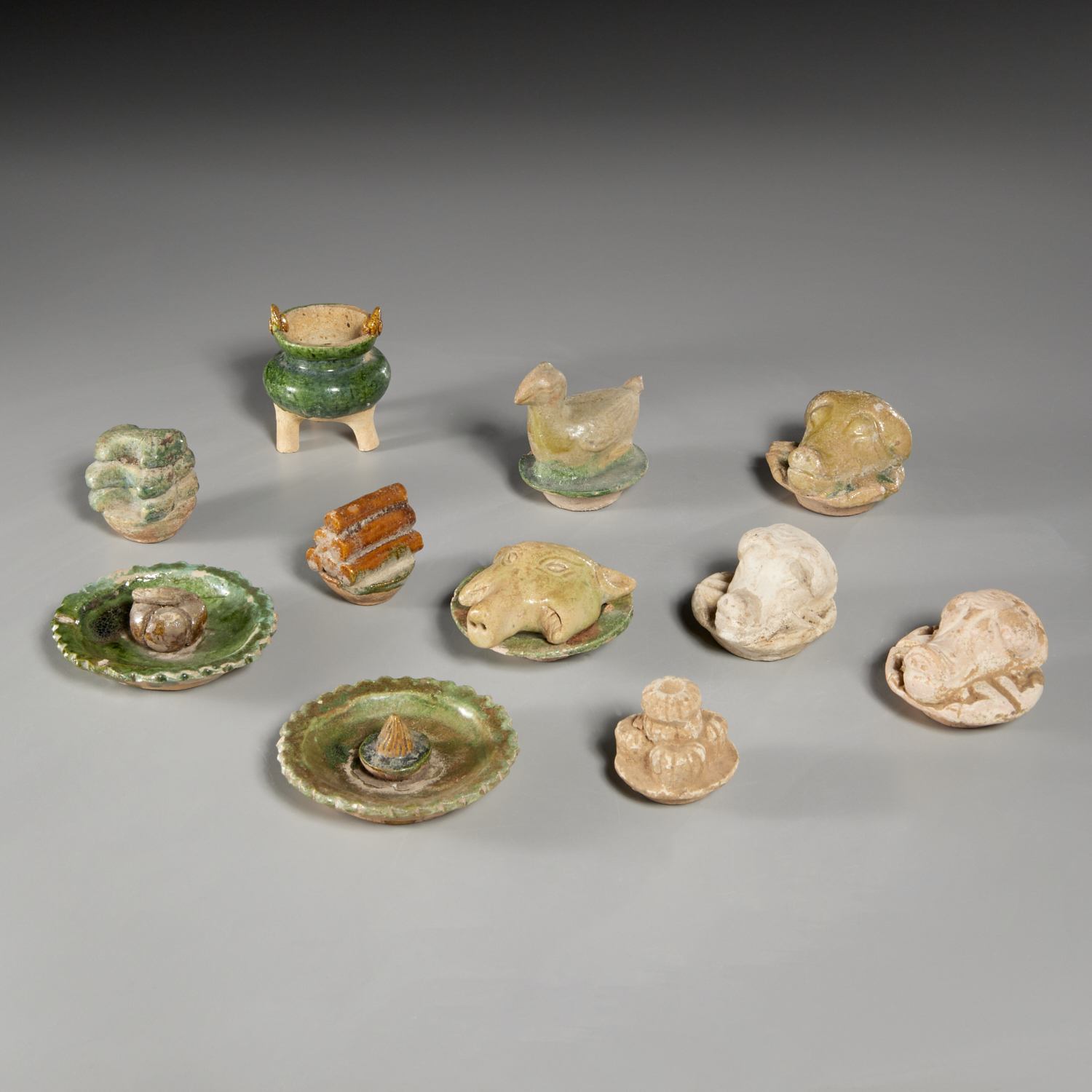 COLLECTION CHINESE GLAZED TERRACOTTA