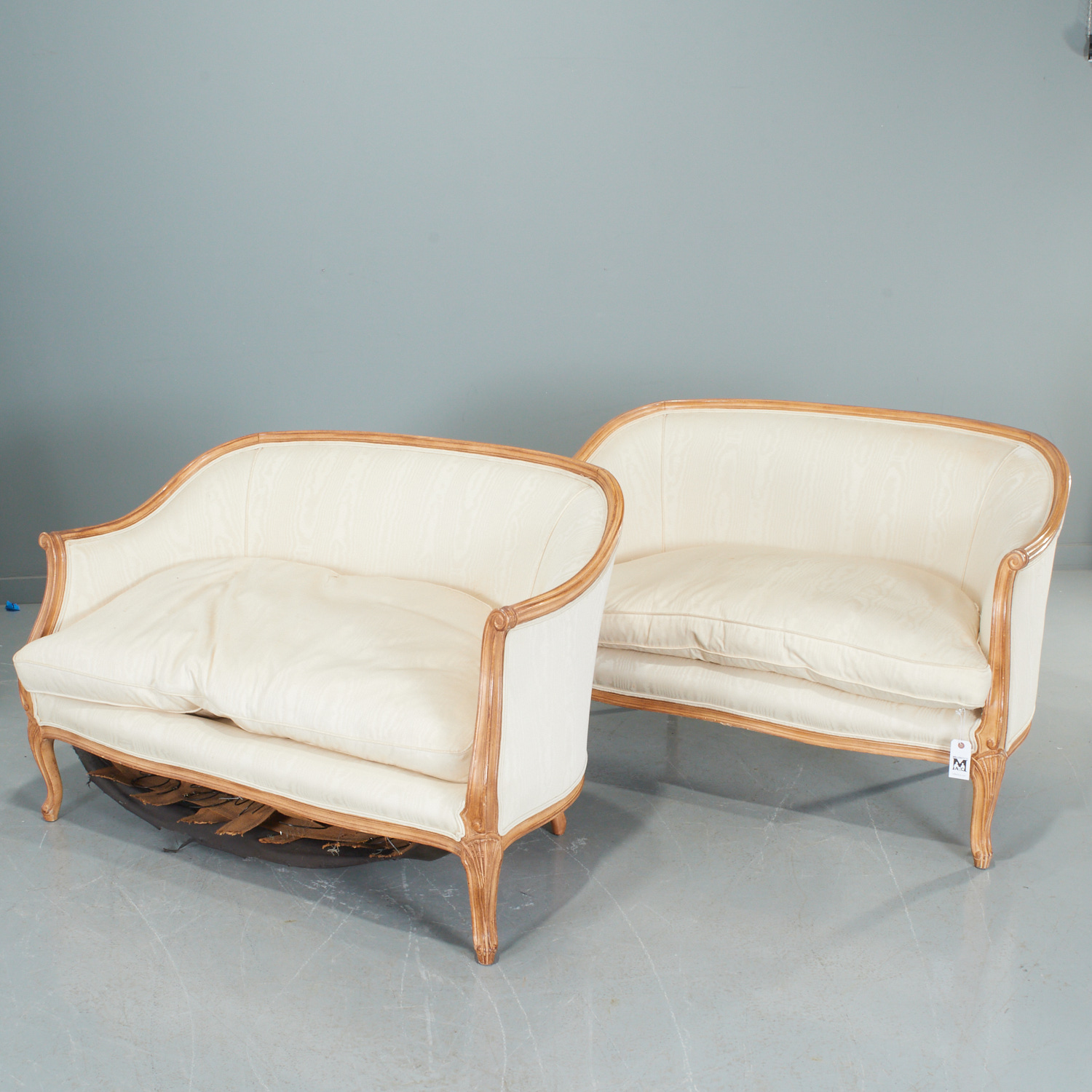 PAIR LOUIS XV STYLE UPHOLSTERED 360ac9