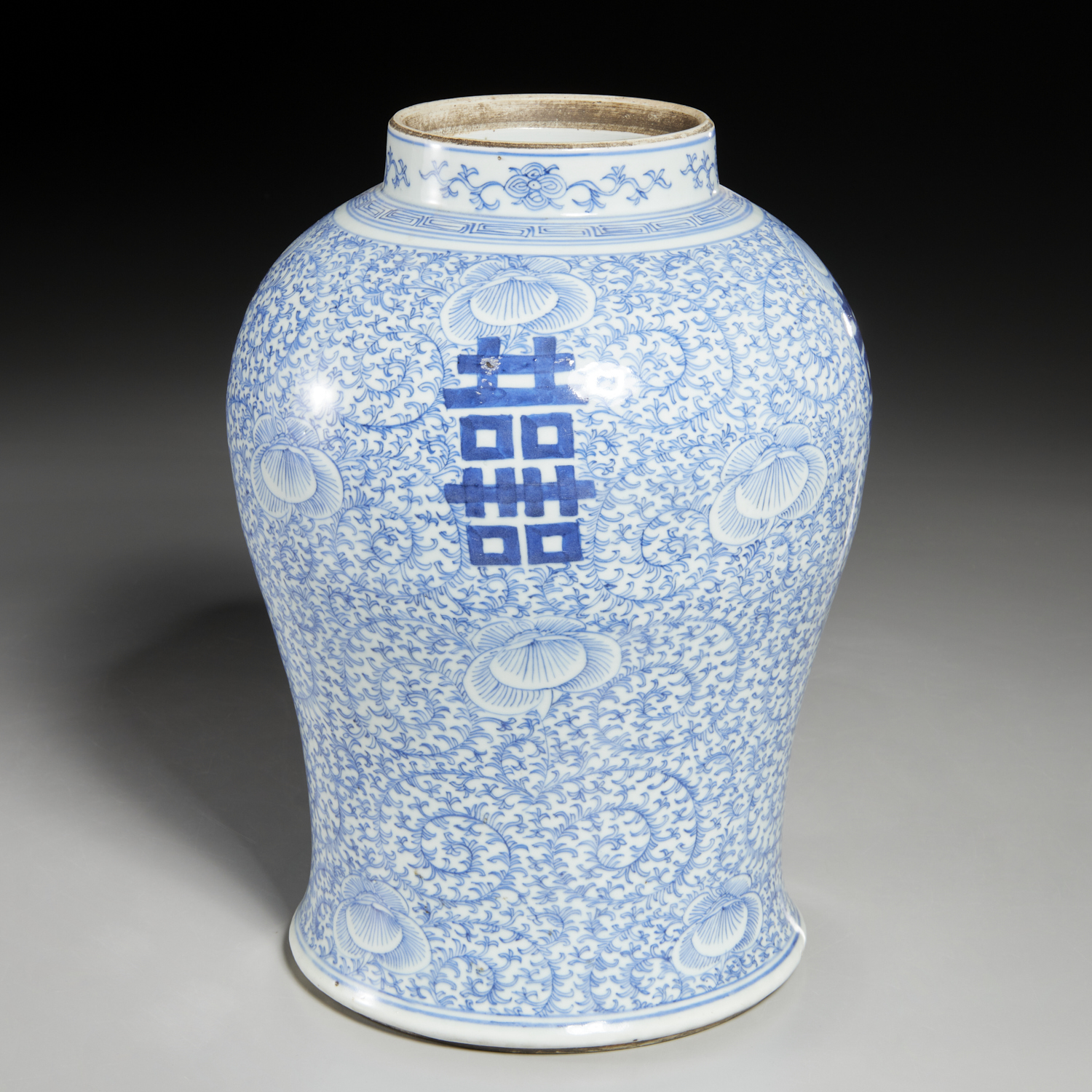 LARGE CHINESE BLUE AND WHITE DOUBLE 360b00