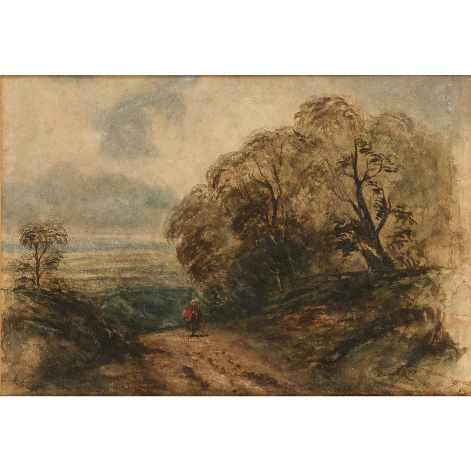 DAVID COX, WATERCOLOR ON PAPER