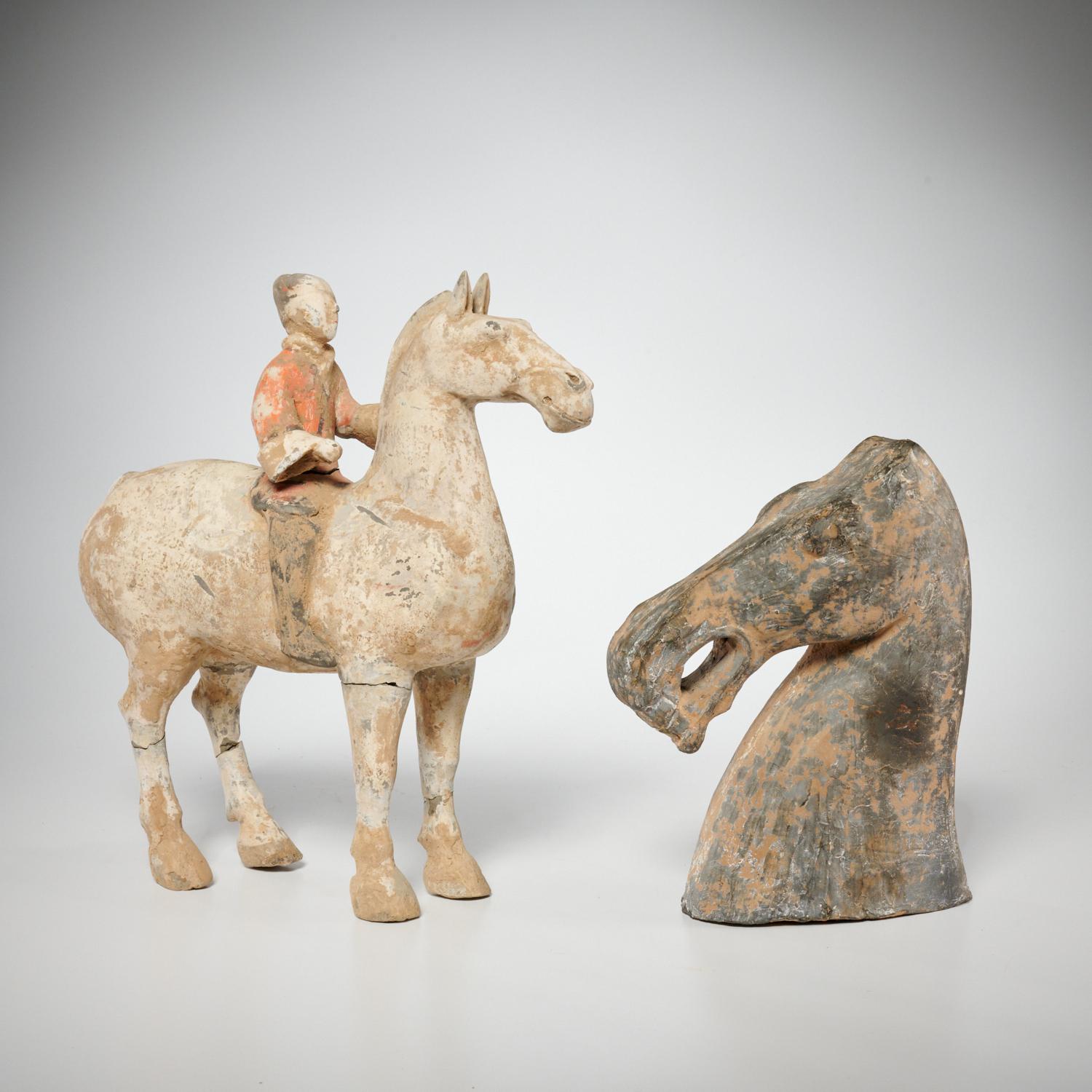 CHINESE HAN STYLE HORSE AND RIDER  360c00