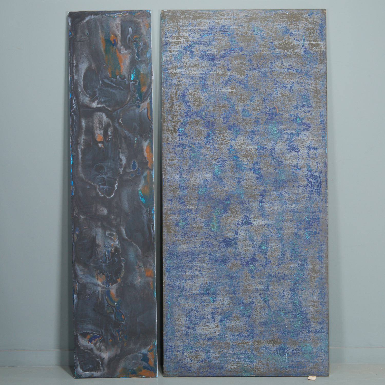 MODERN SCHOOL, LARGE DIPTYCH PAINTING,