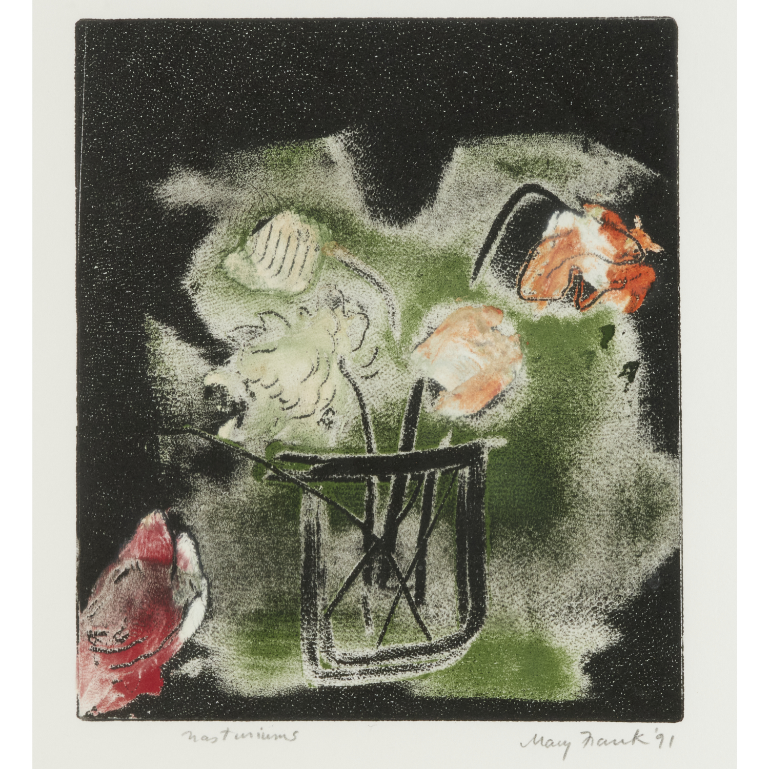 MARY FRANK, COLOR MONOPRINT, 1991