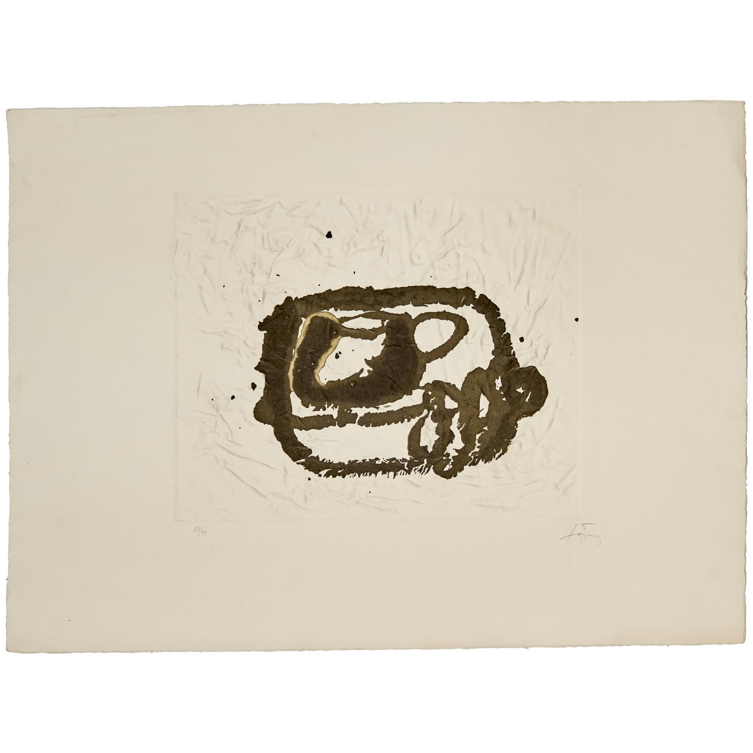 ANTONI TAPIES ETCHING WITH RELIEF  360c78