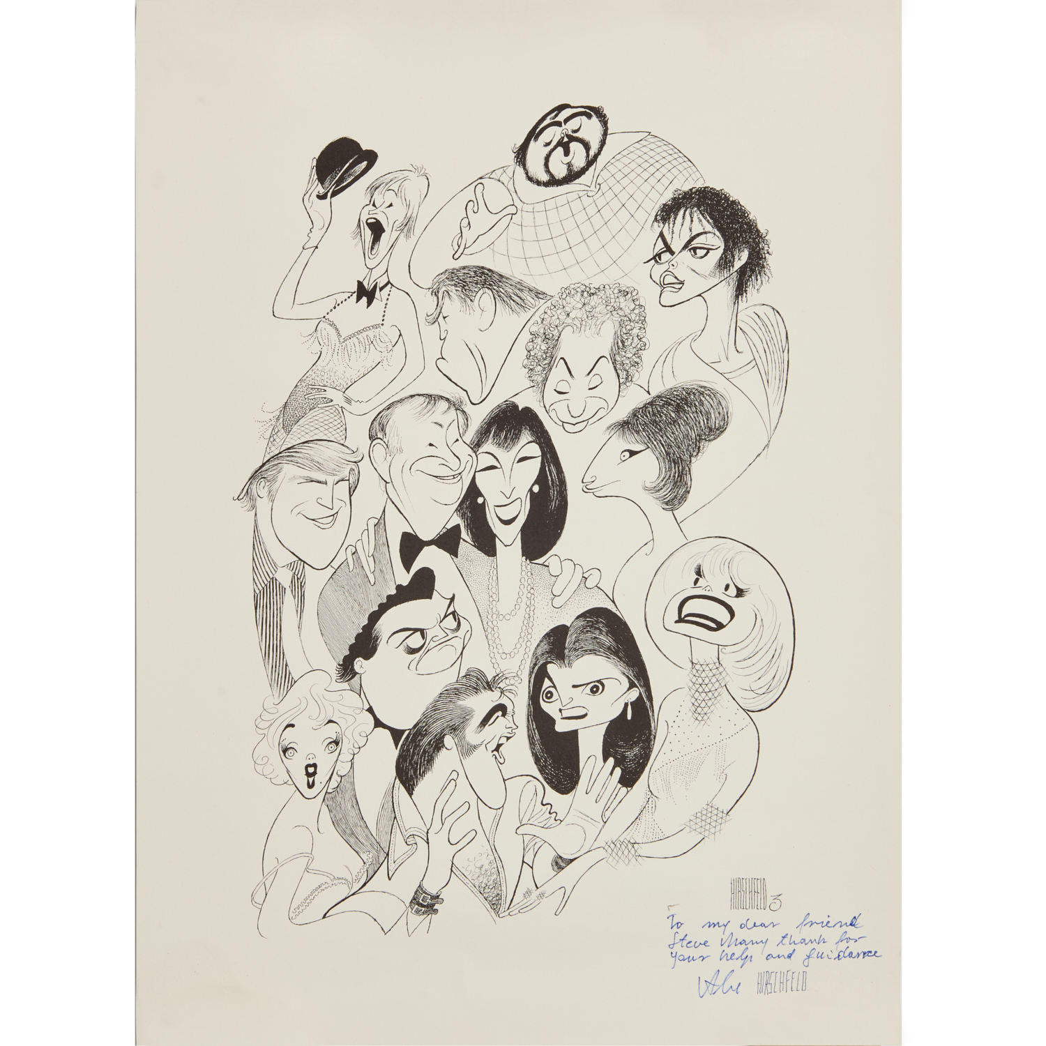 AL HIRSCHFELD, RARE SIGNED LITHOGRAPH,