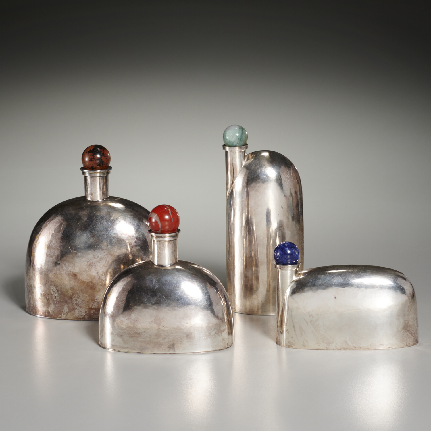 JAN BRUNK 4 SILVER BOTTLES WITH 360cb9