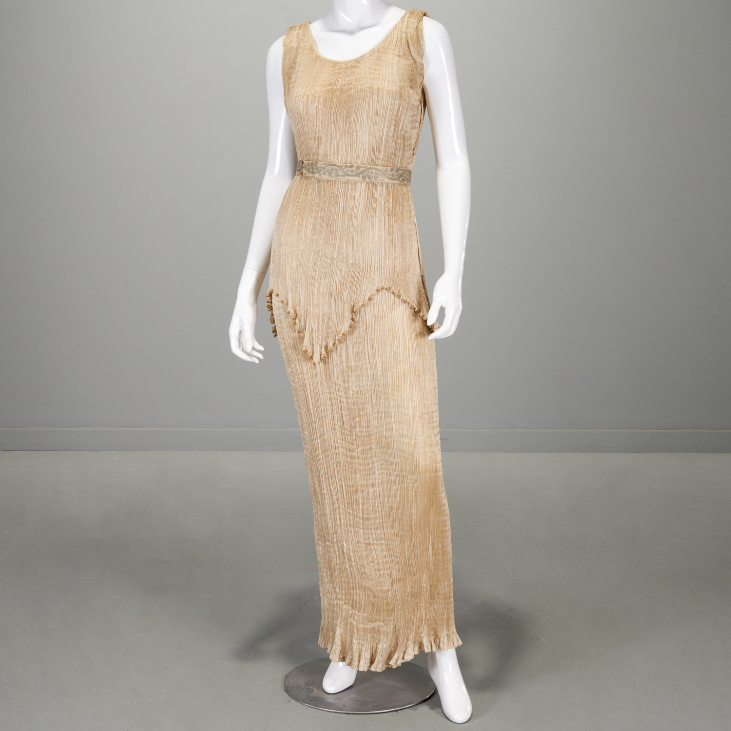 MARIANO FORTUNY CREAM SILK PEPLOS 360cc6