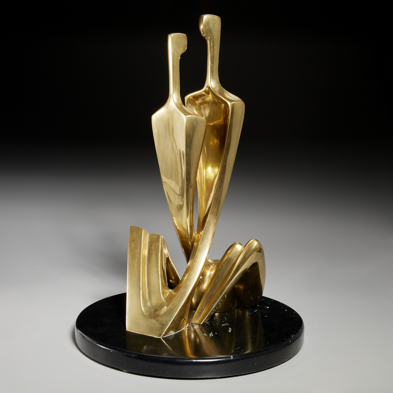 ITZIK BENSHALOM GILT BRONZE SCULPTURE  360d4b