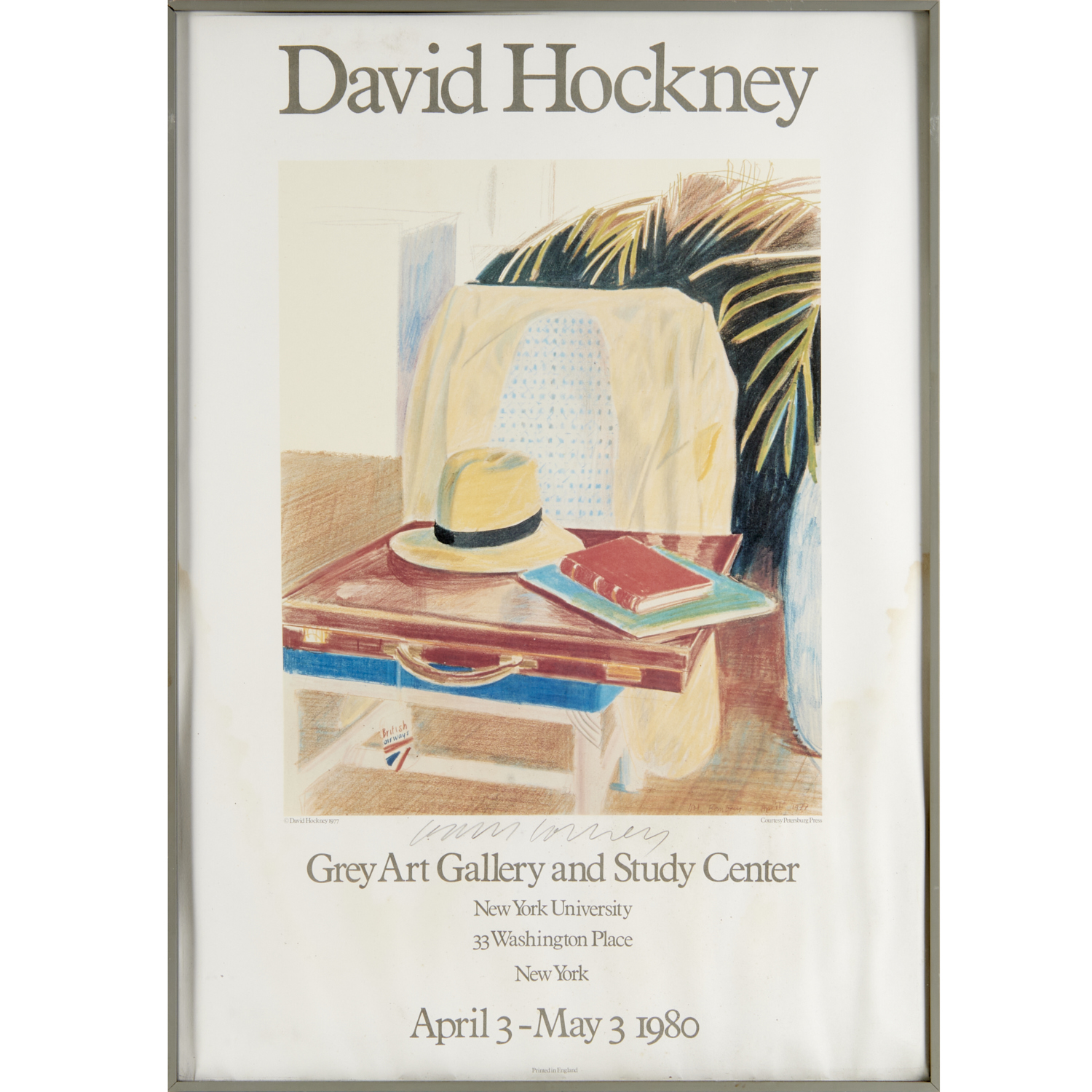 DAVID HOCKNEY SIGNED POSTER 1980 360d60