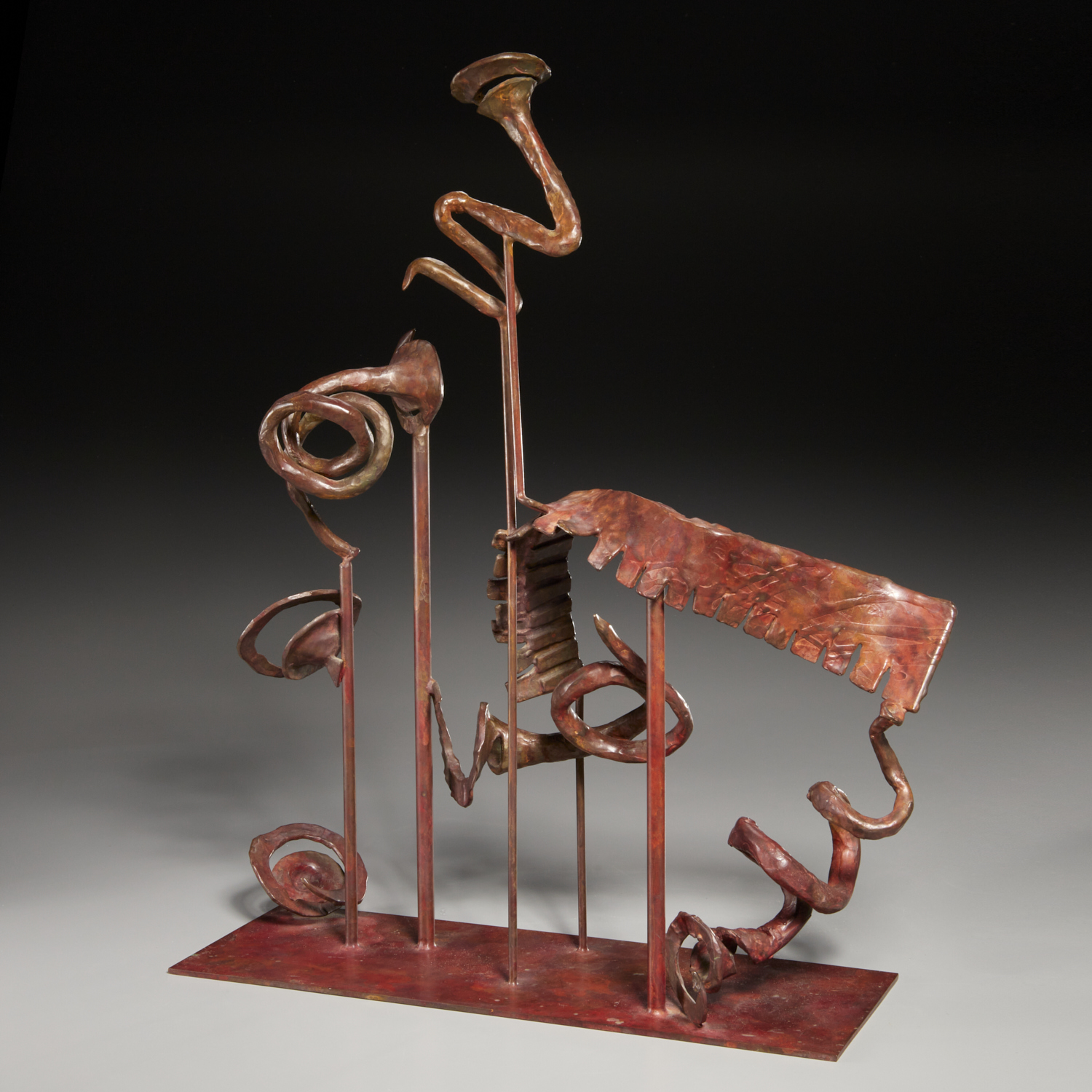JOAN SHERMAN RED PATINATED BRONZE 360d8f