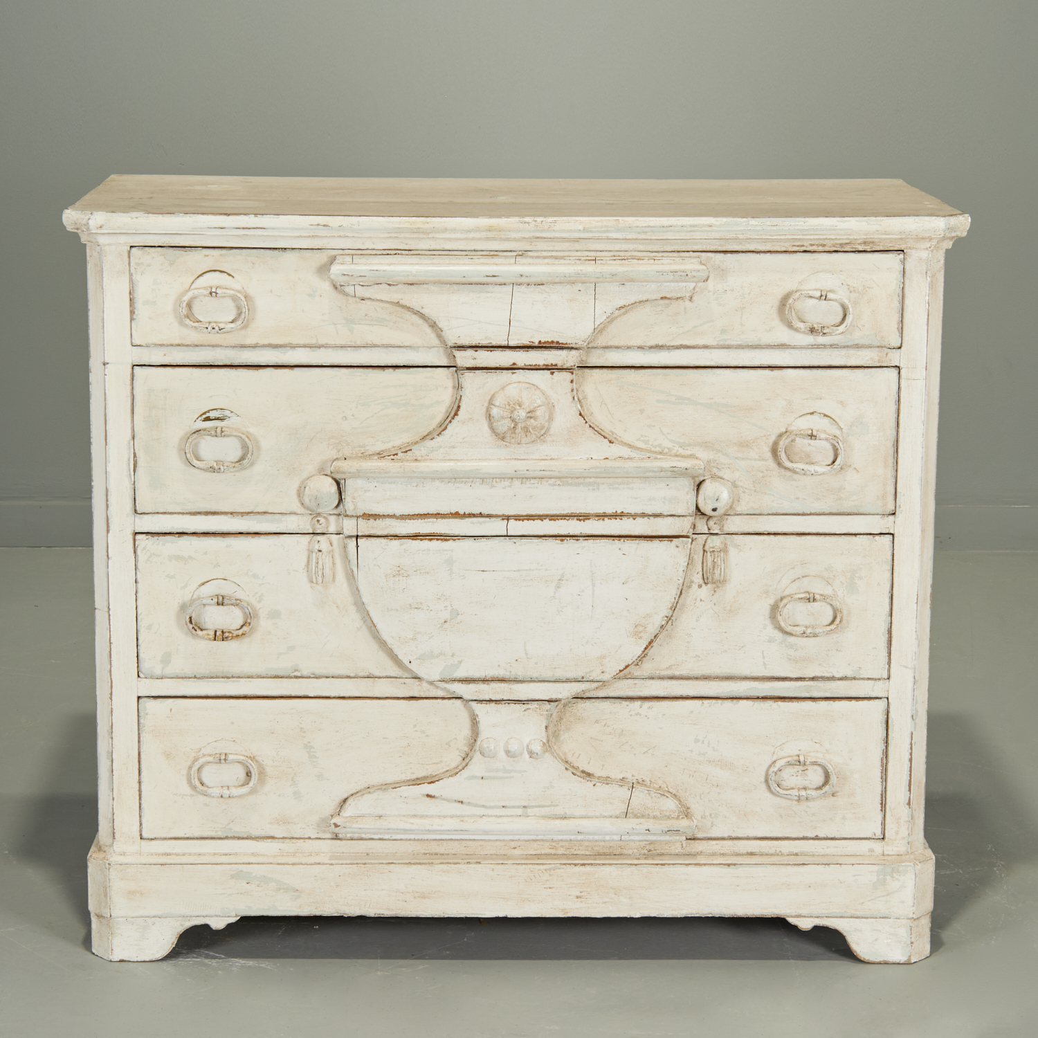 GUSTAVIAN CARVED AND PAINTED WOOD