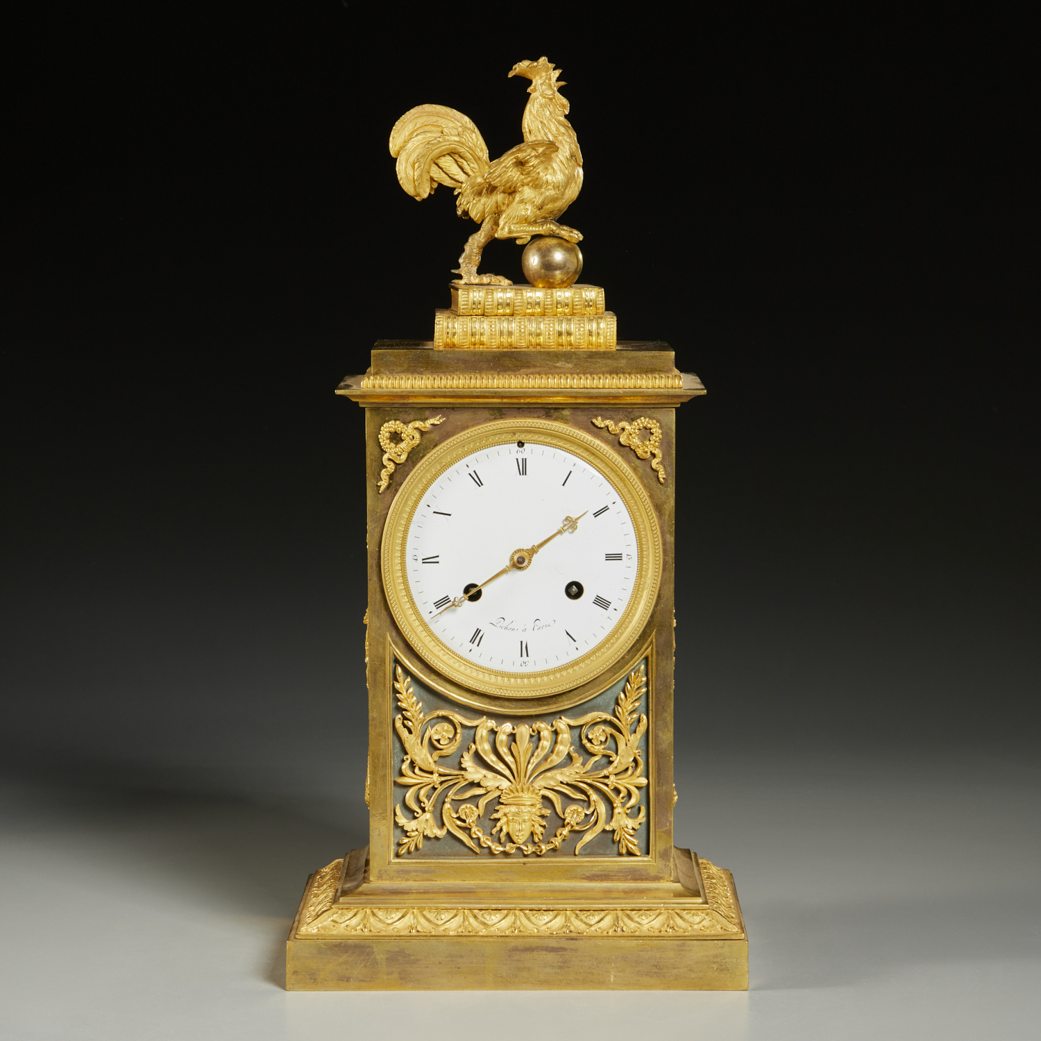 LARGE LOUIS XVI ORMOLU MANTEL CLOCK  360da4