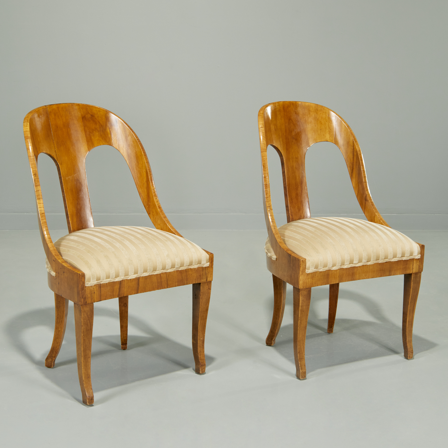 PAIR BIEDERMEIER SPOONBACK CHAIRS 360da6