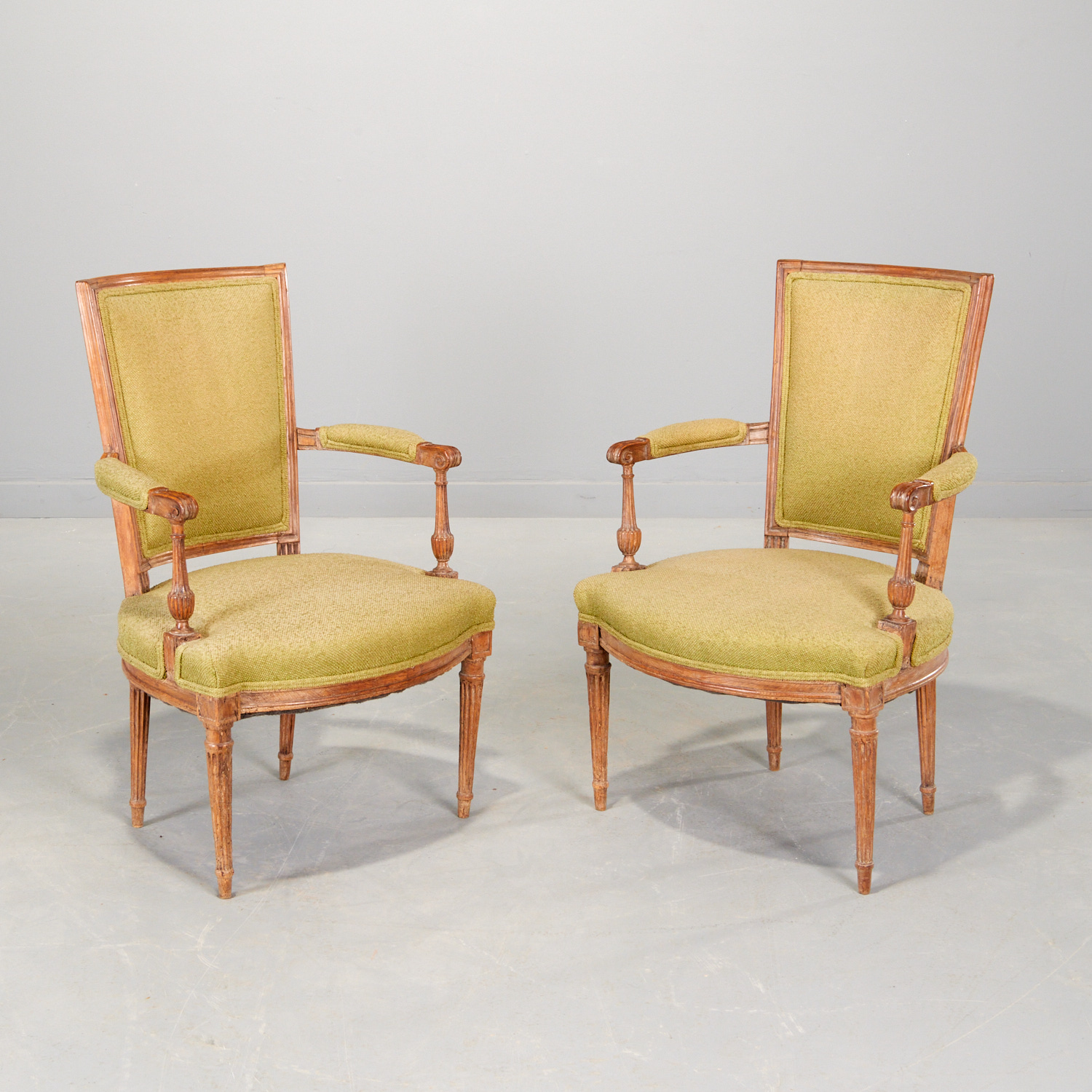 PERIOD PAIR LOUIS XVI FAUTEUILS,