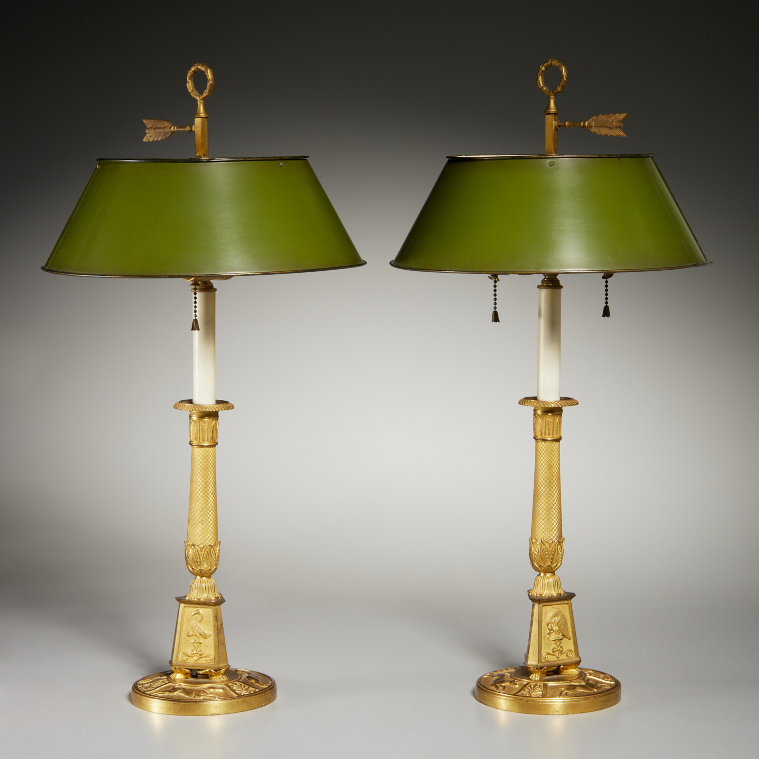 NICE PAIR CHARLES X GILT BRONZE