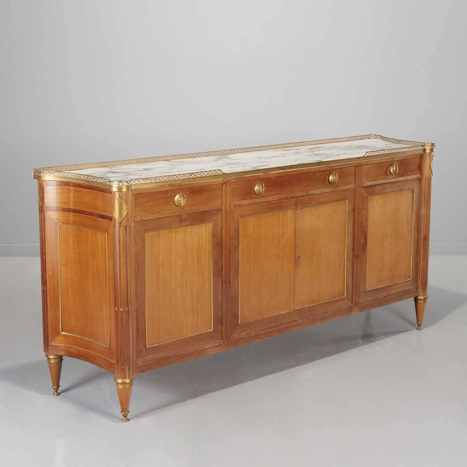 NICE LOUIS XVI STYLE MARBLE TOP SIDEBOARD