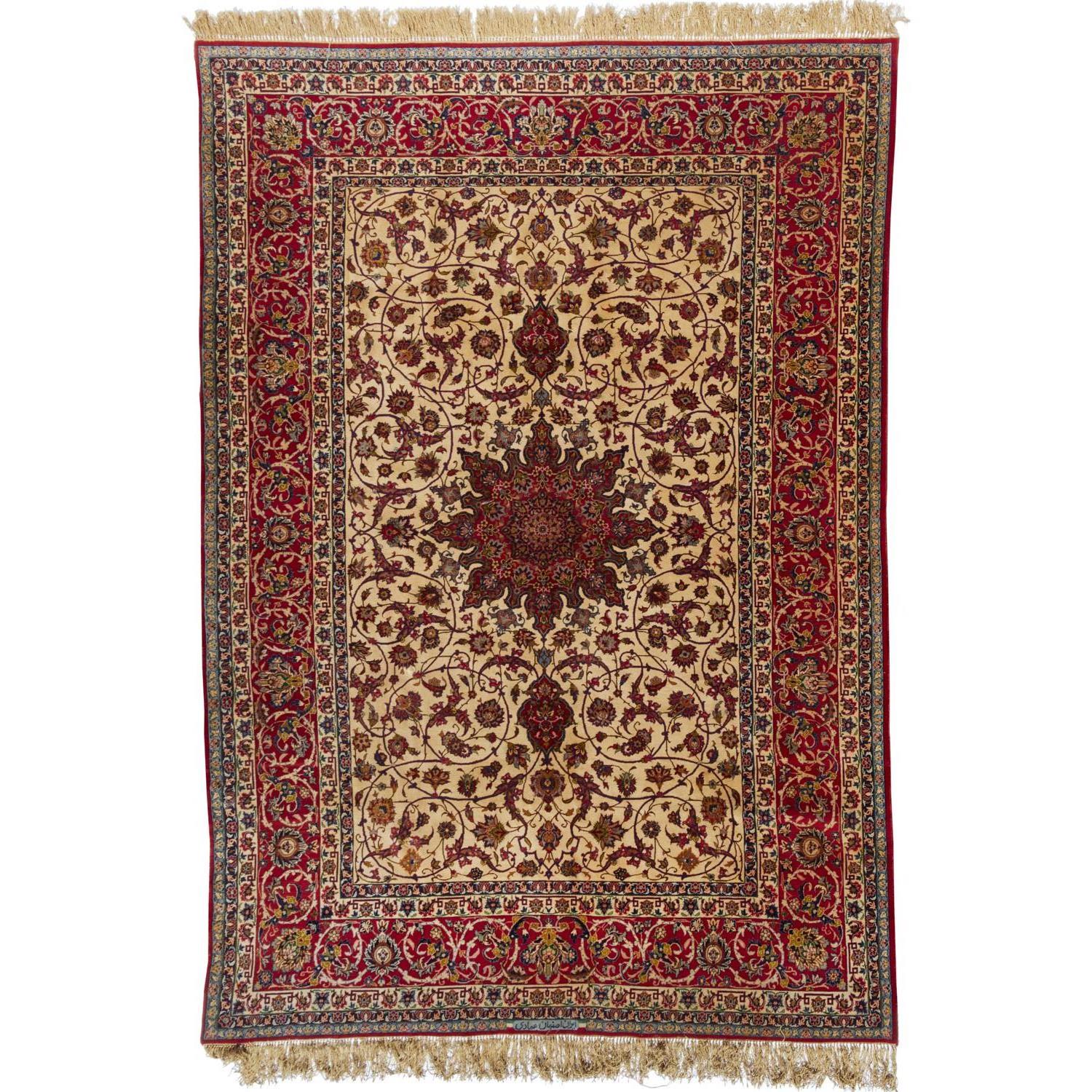 ISFASHAN CARPET Mid 20th c Central 360e89